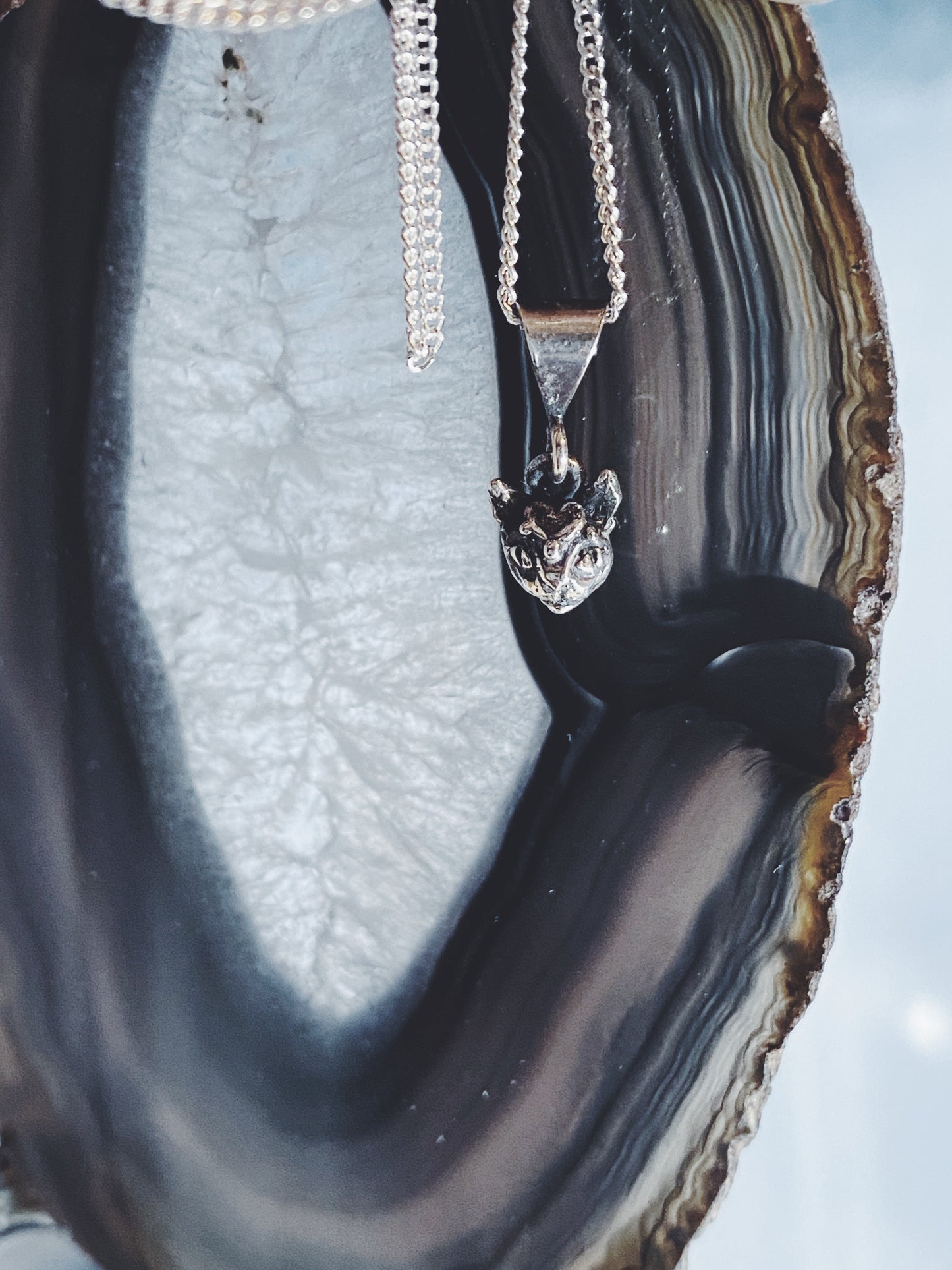 heart cat // tiny cat head charm