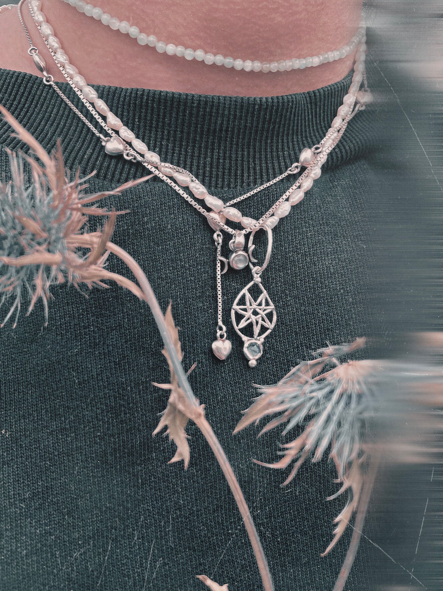 ᠅ sunken city ᠅ opal fog star – one-of-a-kind silver opal star pendant, handmade artisan jewellery, ethereal luxury heirloom gift