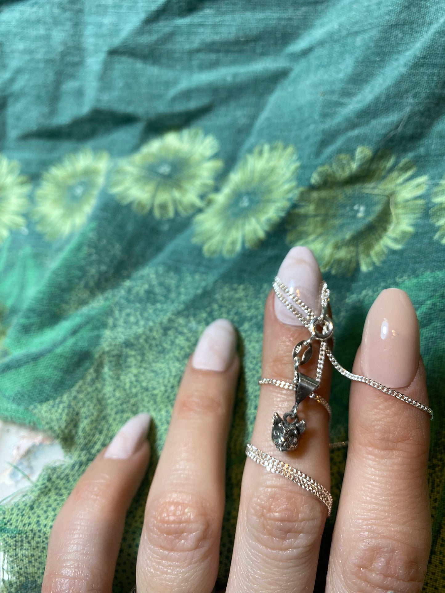 heart cat // tiny cat head charm