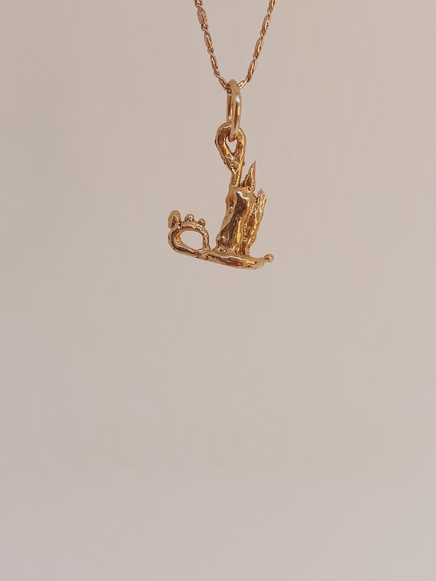 solid 14k gold wick // mini candle charm