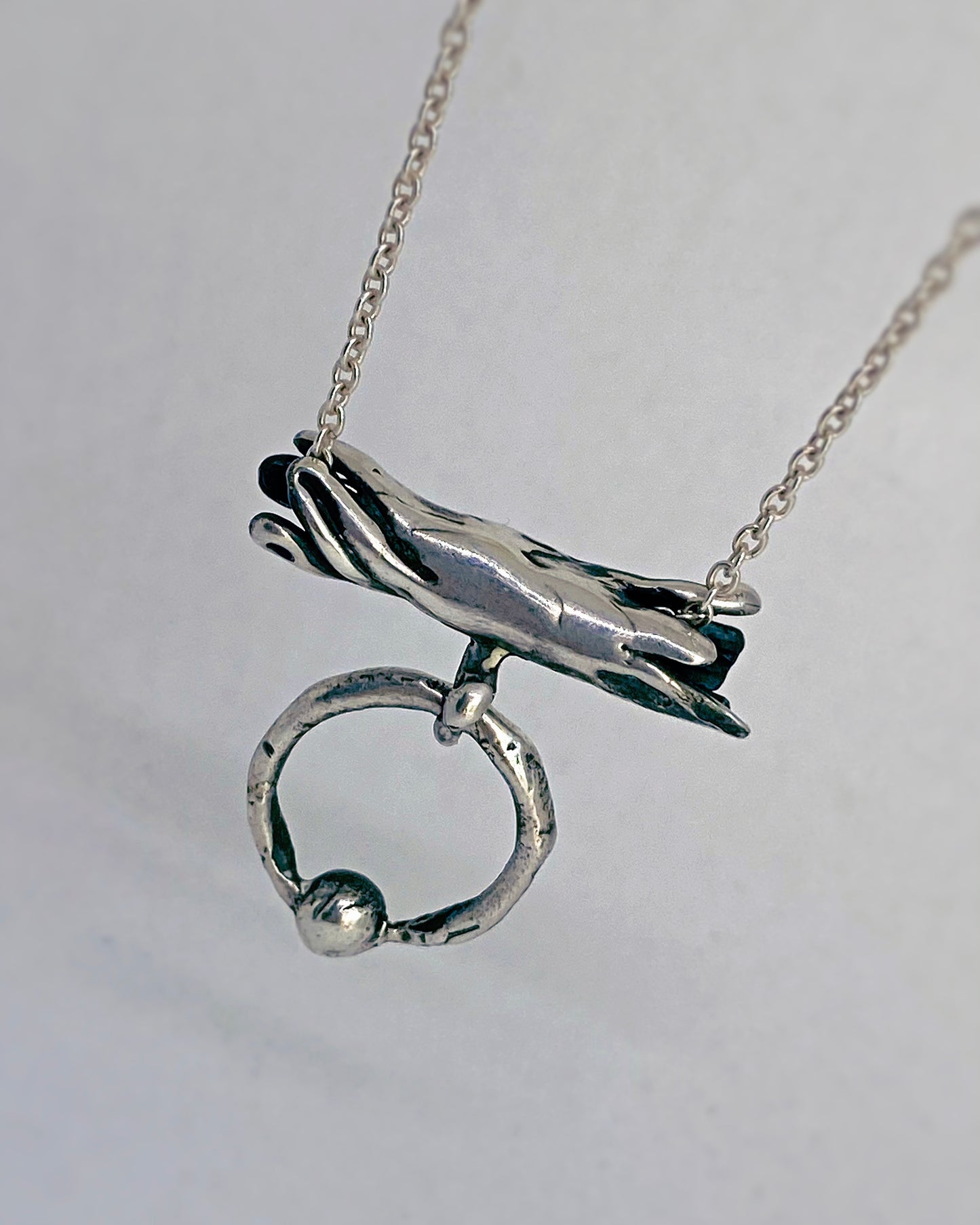 bough and ring silver pendant {door nox}