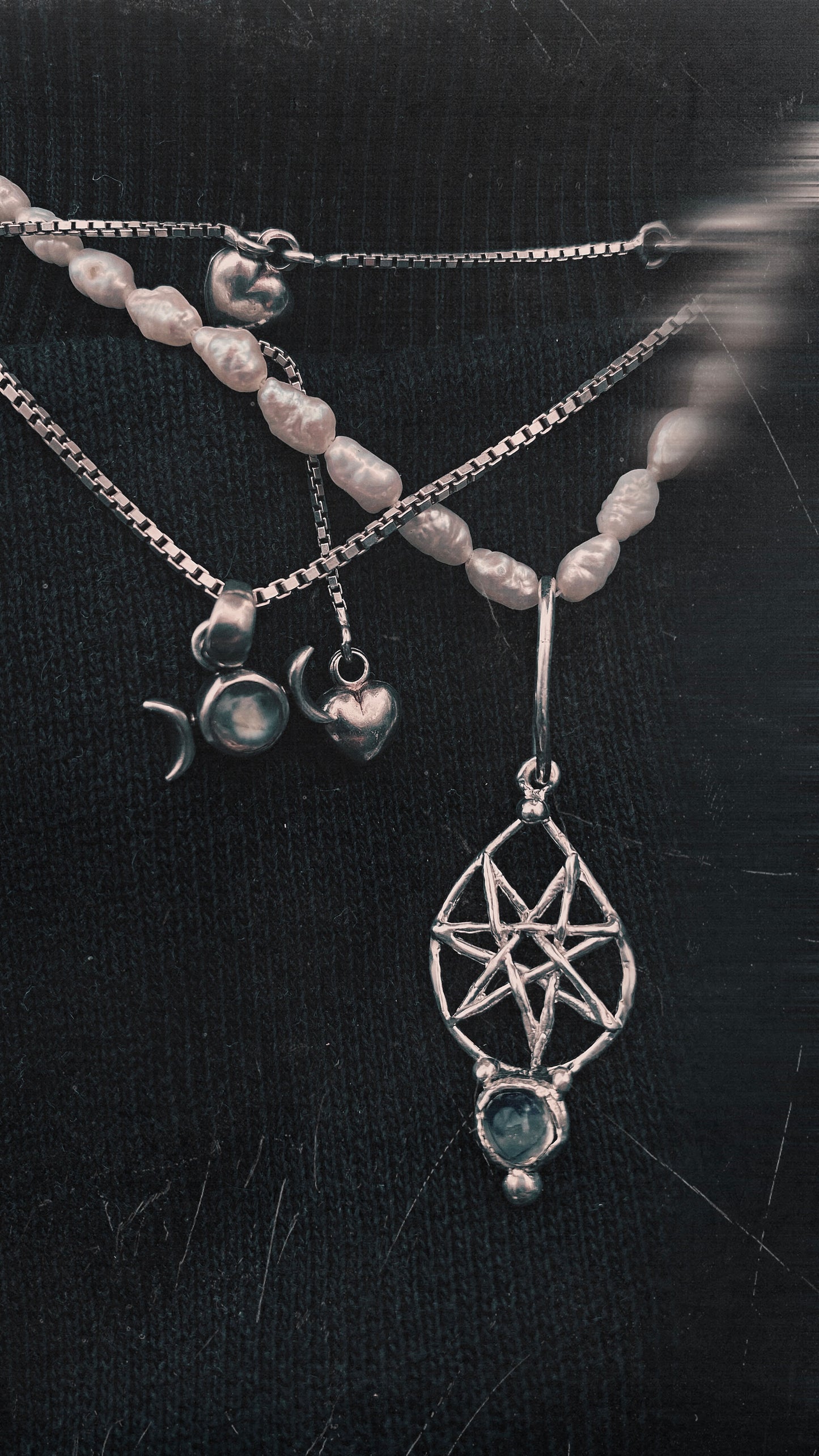 ᠅ sunken city ᠅ opal fog star – one-of-a-kind silver opal star pendant, handmade artisan jewellery, ethereal luxury heirloom gift
