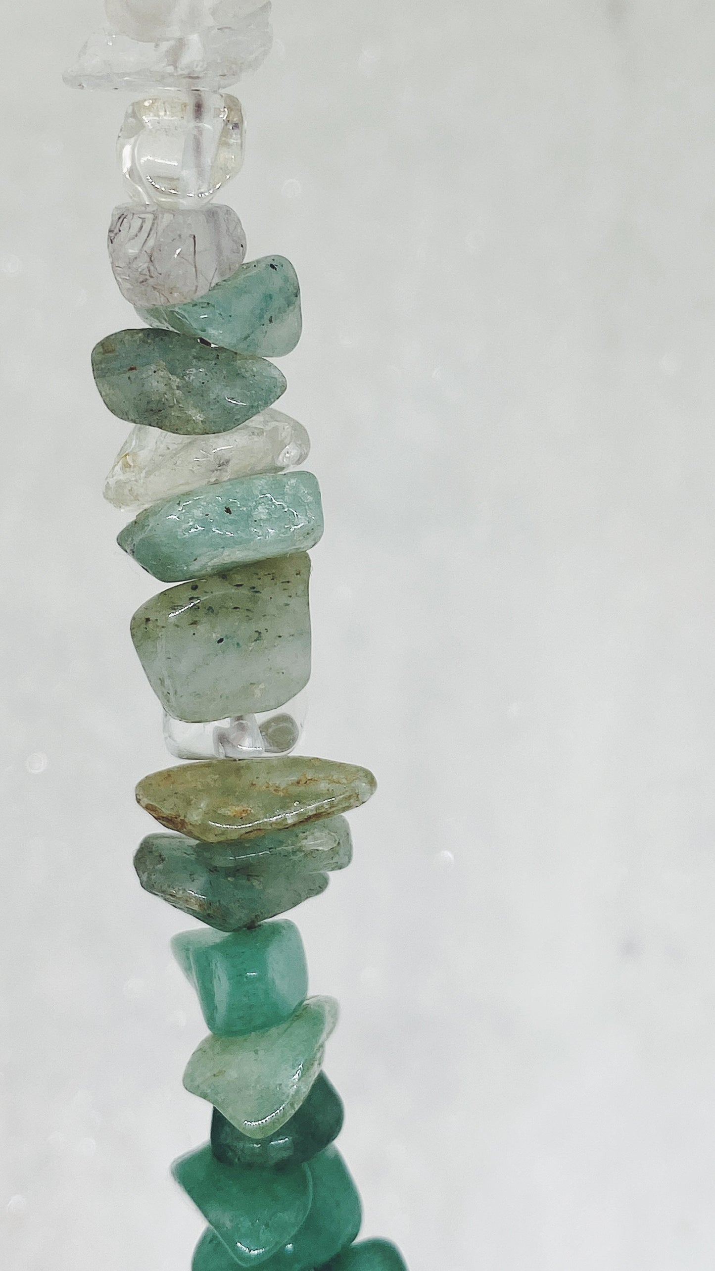 forest pool gradient // textured semi precious stone strand