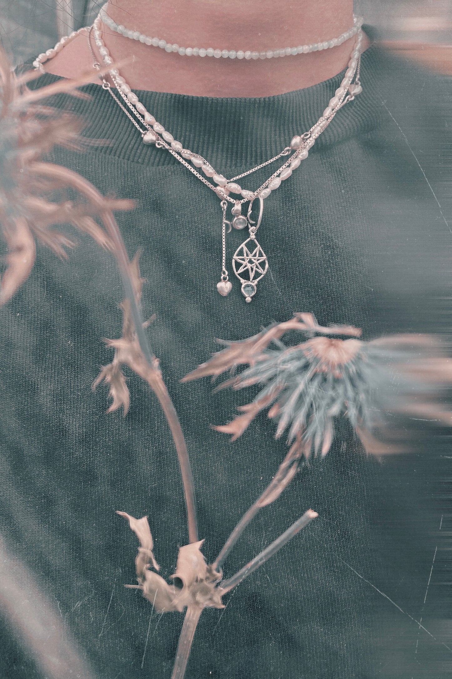 ᠅ sunken city ᠅ opal fog star – one-of-a-kind silver opal star pendant, handmade artisan jewellery, ethereal luxury heirloom gift