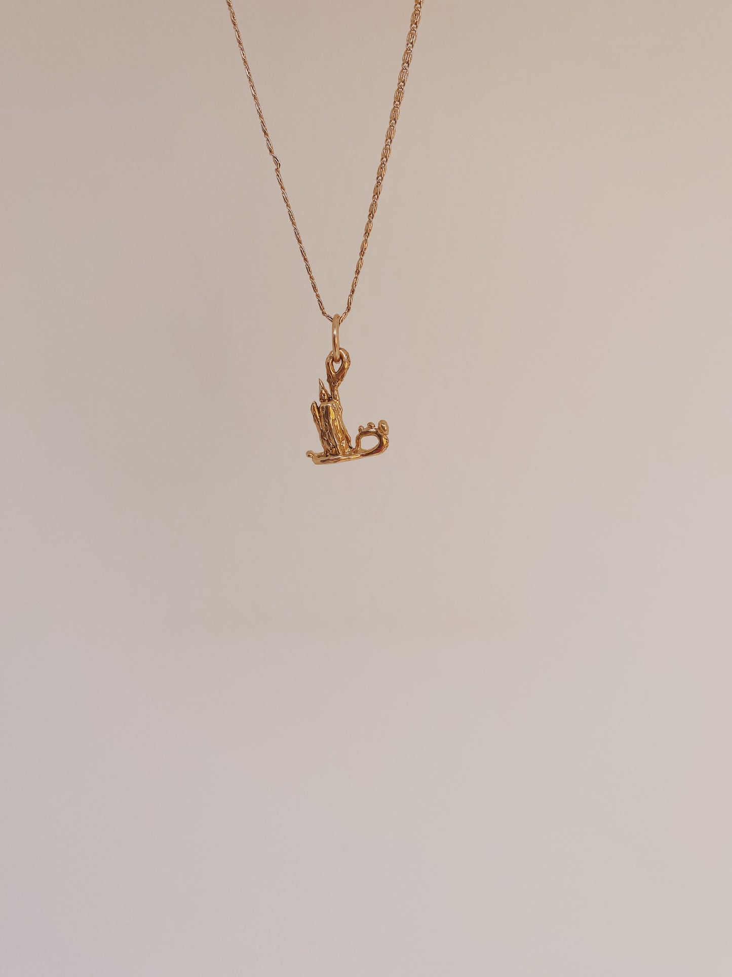 solid 14k gold wick // mini candle charm
