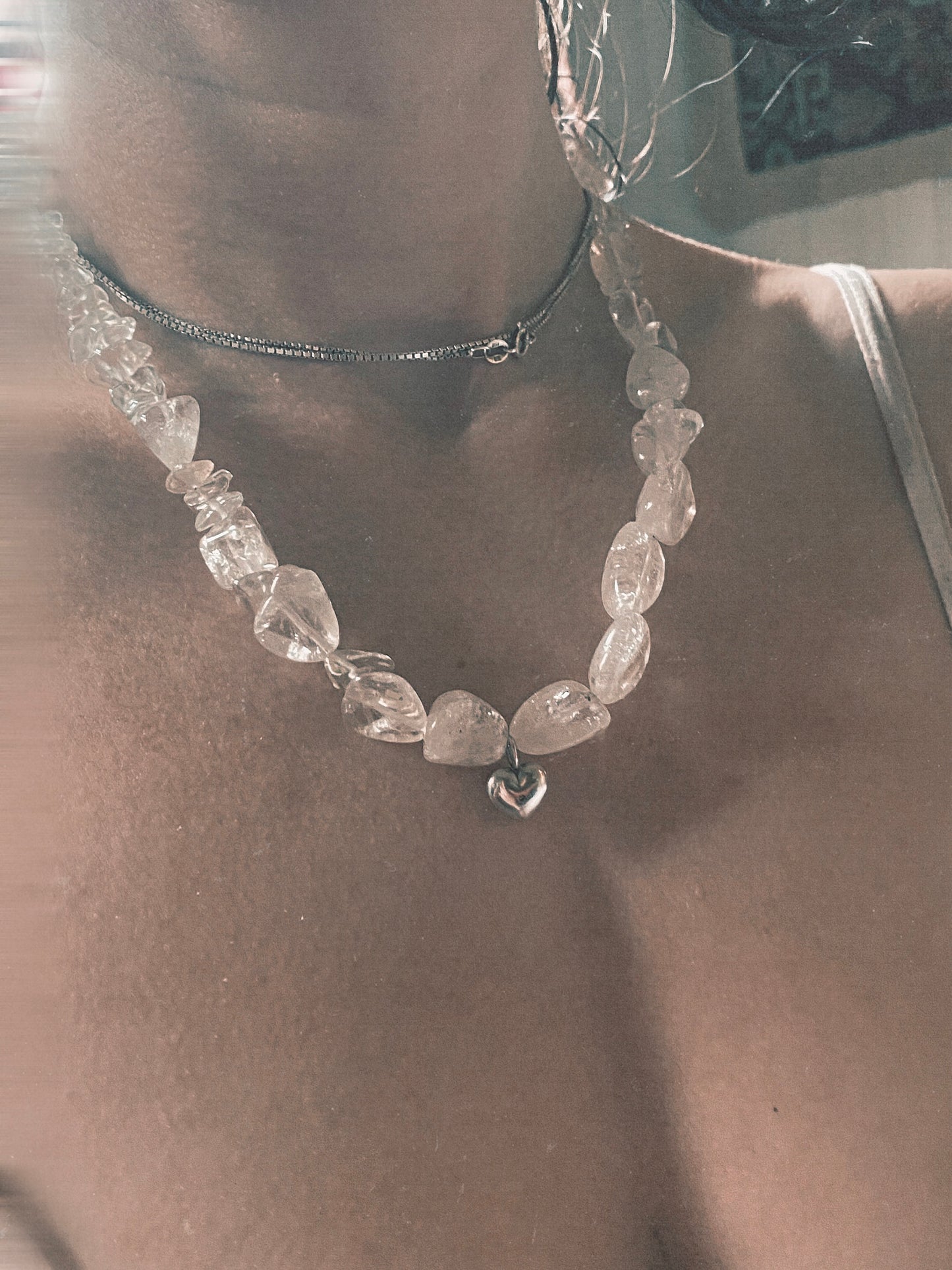 clear quartz silver love radiant