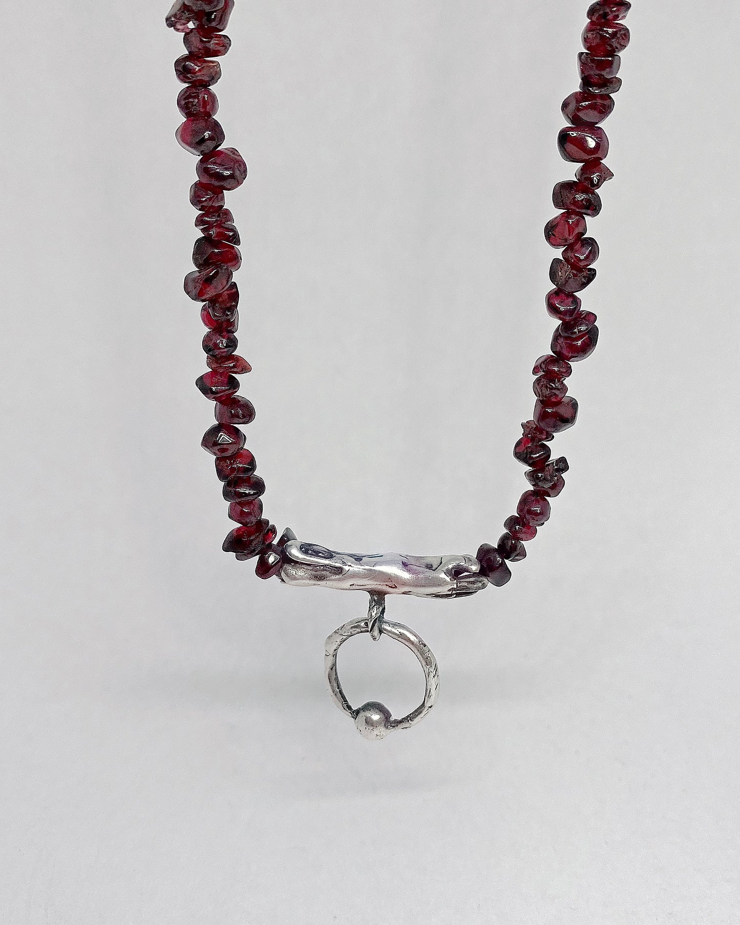 bough and ring silver pendant {door nox}