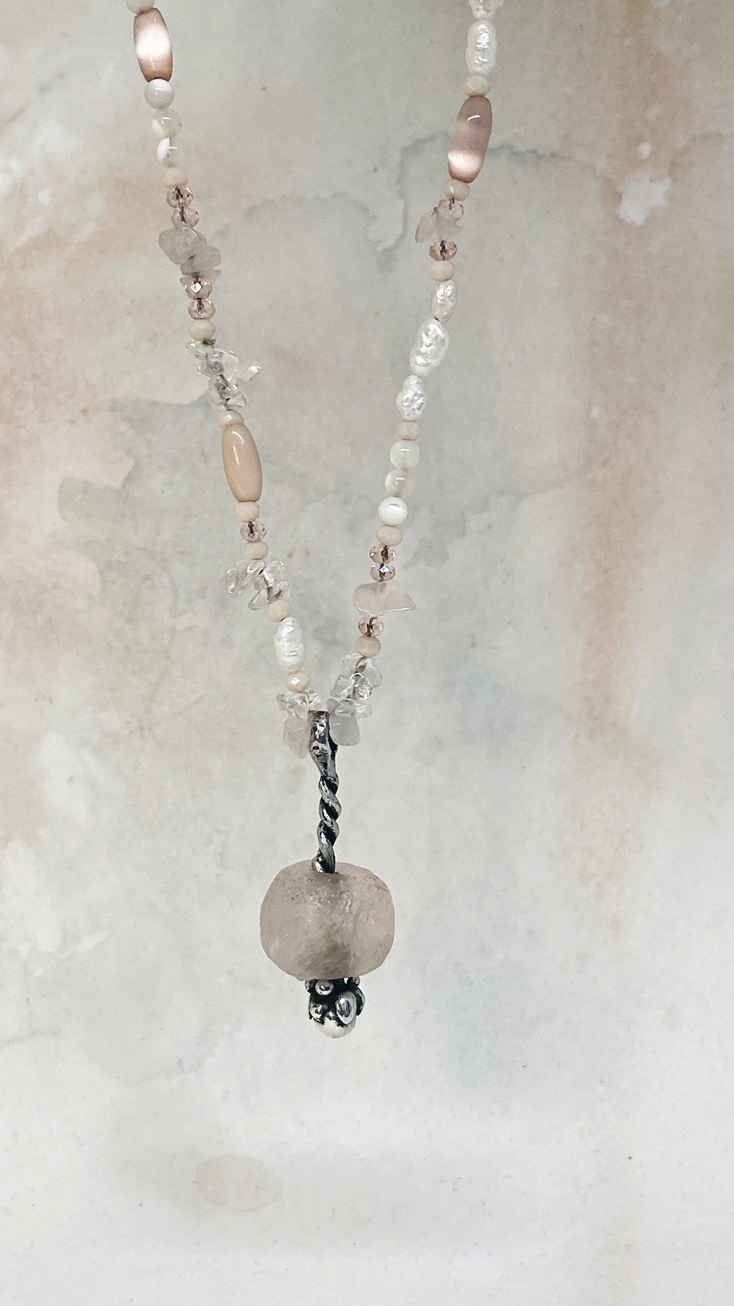 ᠅ sunken city ᠅ artisanal fused glass on helix wand