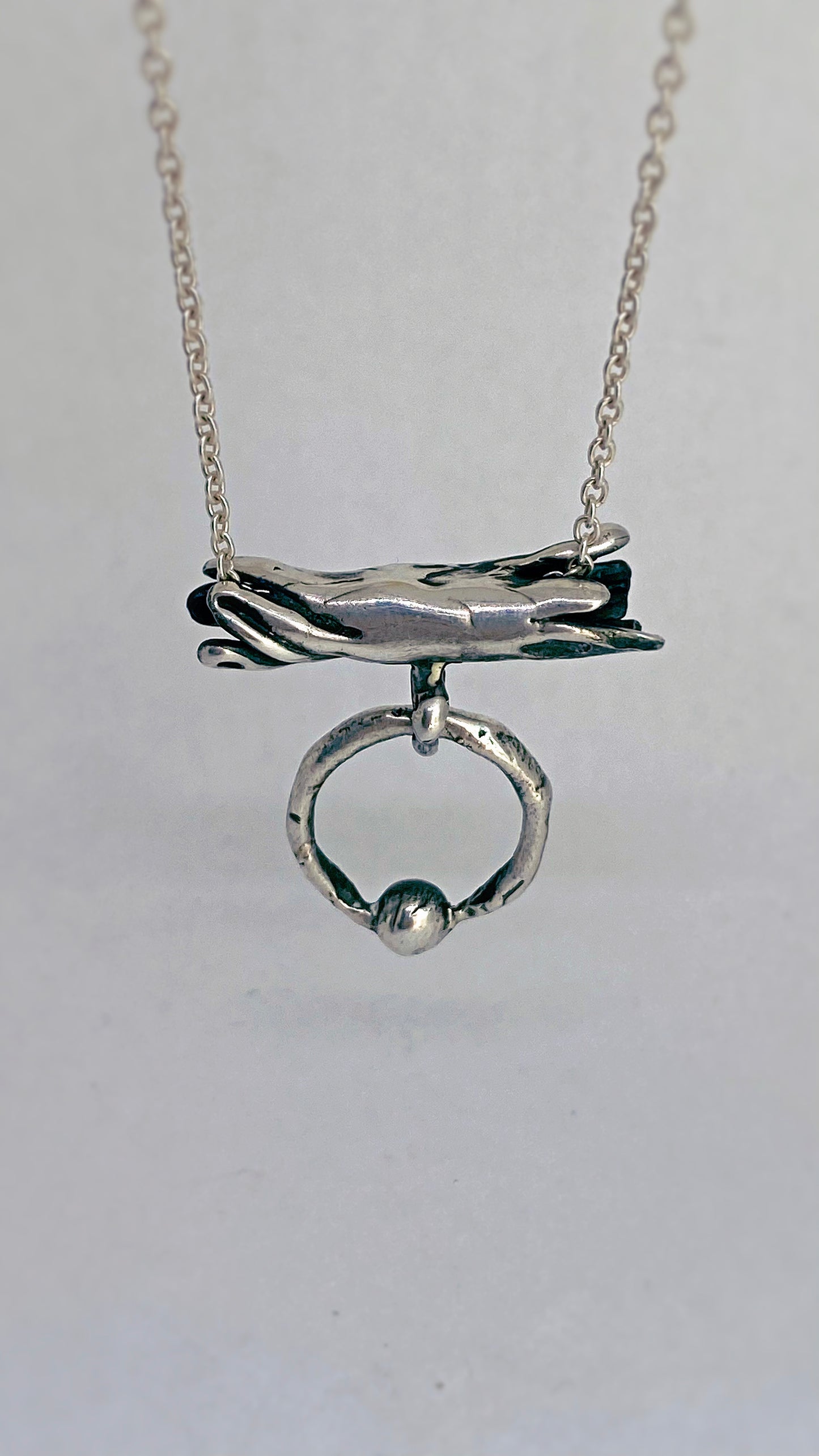 bough and ring silver pendant {door nox}