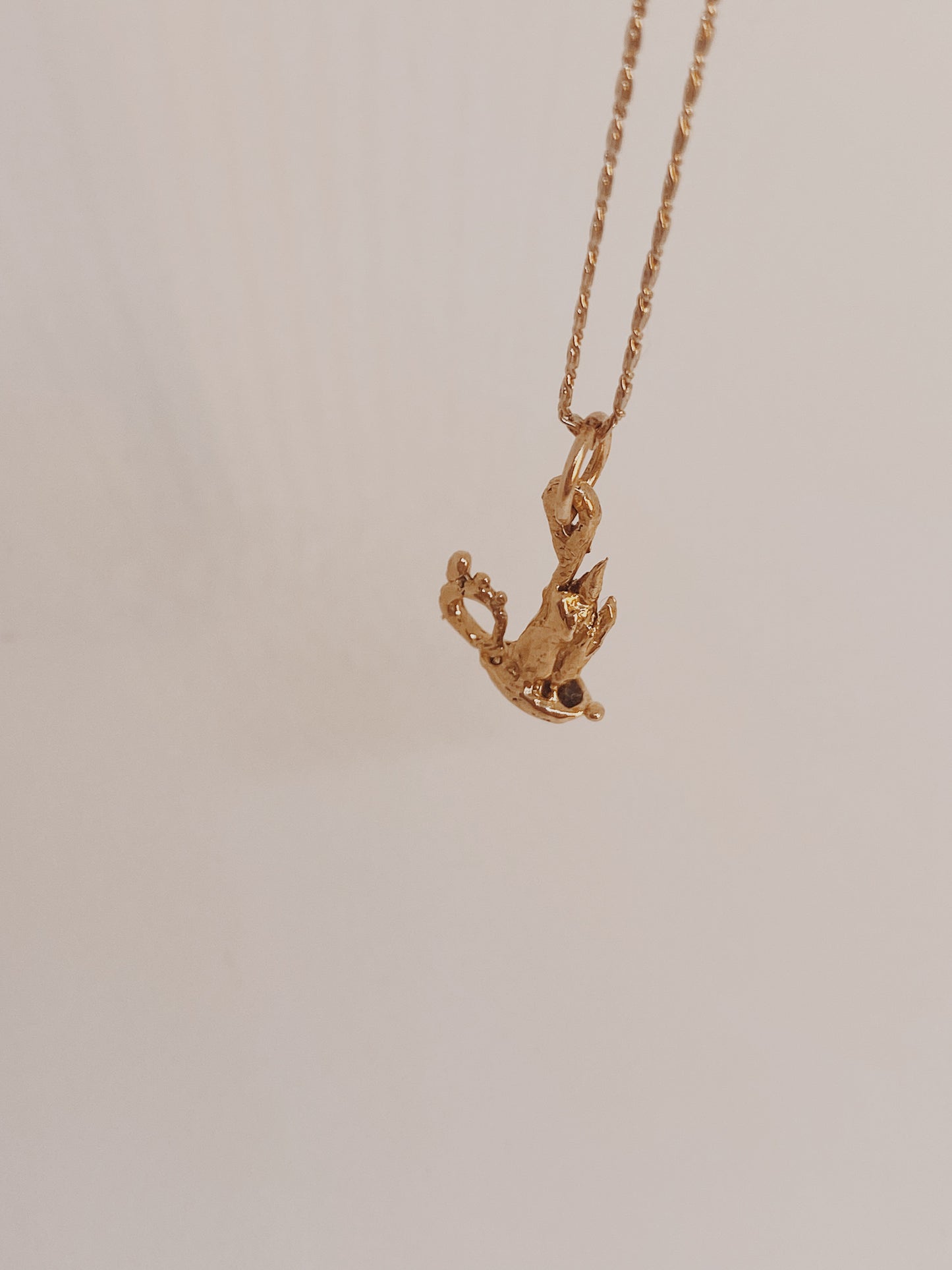 solid 14k gold wick // mini candle charm