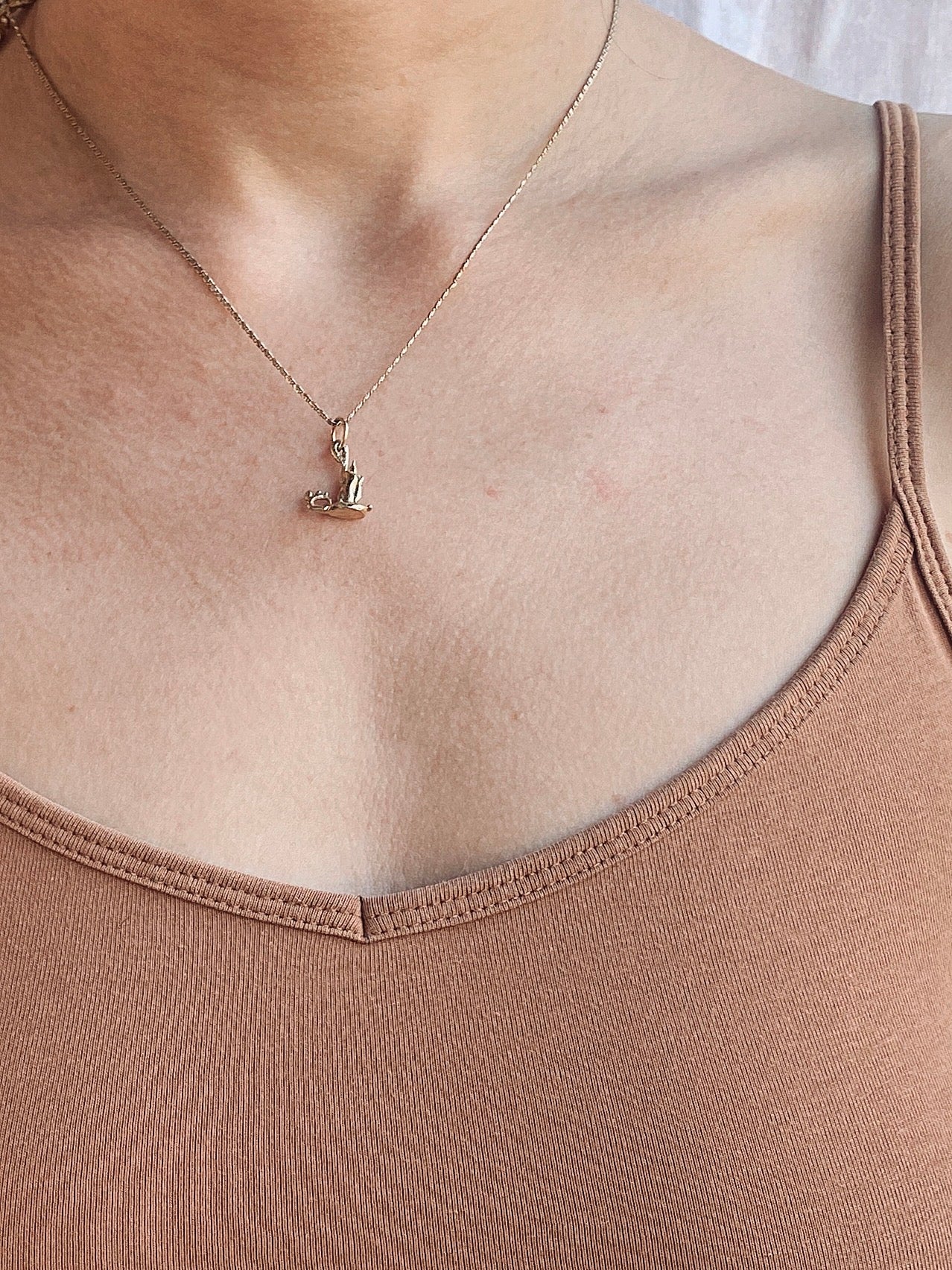 solid 14k gold wick // mini candle charm