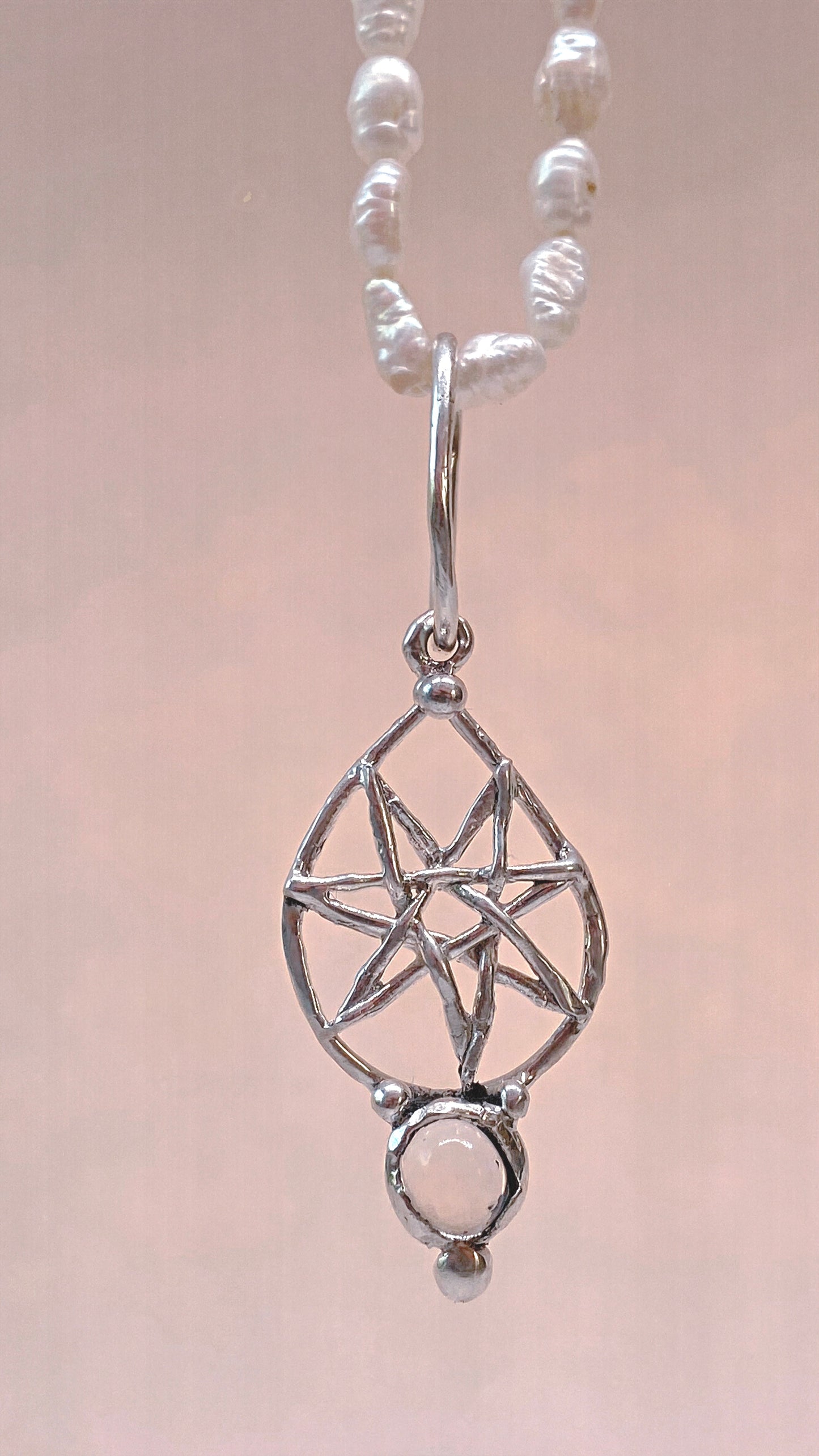 ᠅ sunken city ᠅ opal fog star – one-of-a-kind silver opal star pendant, handmade artisan jewellery, ethereal luxury heirloom gift