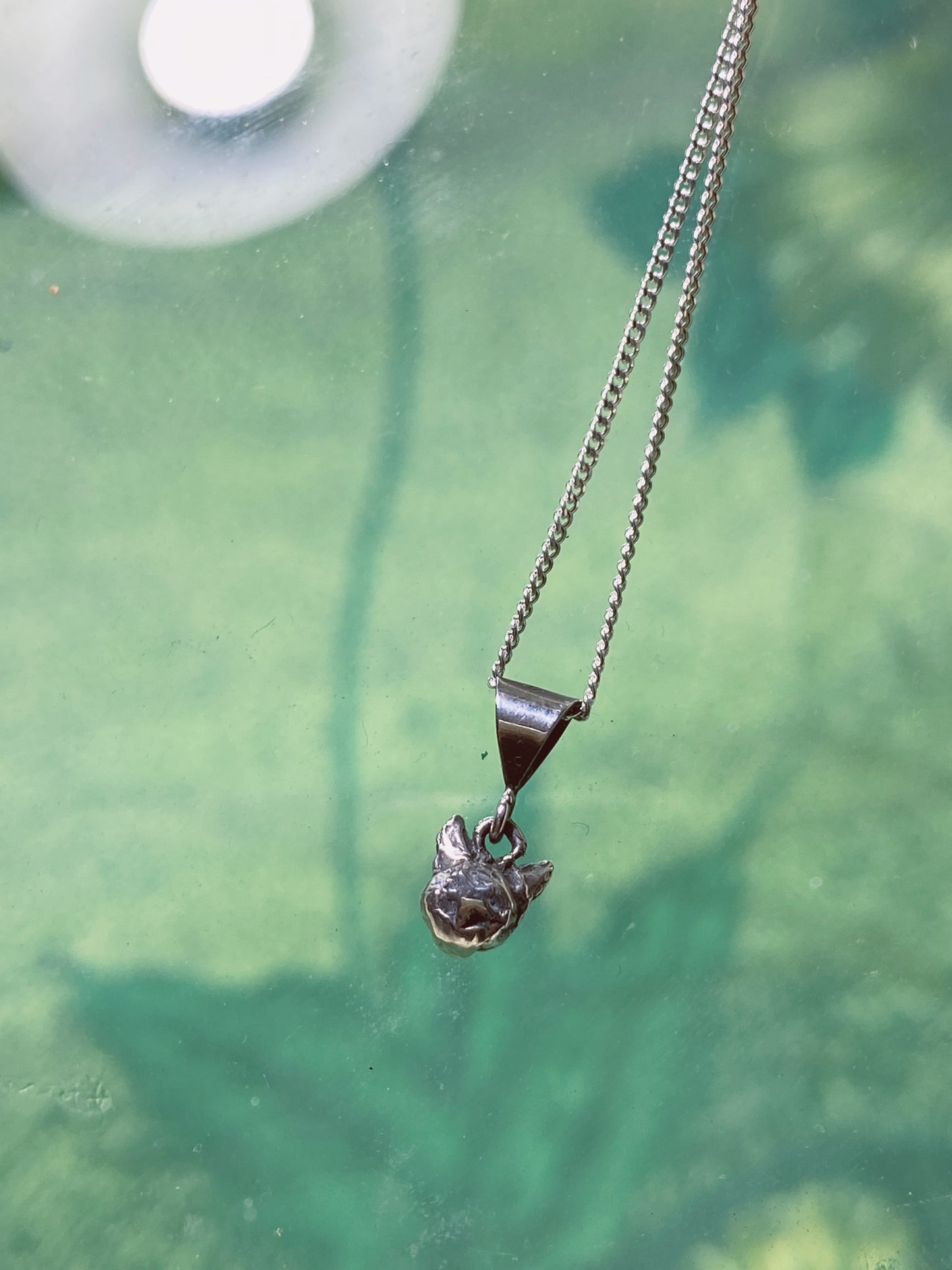 heart cat // tiny cat head charm