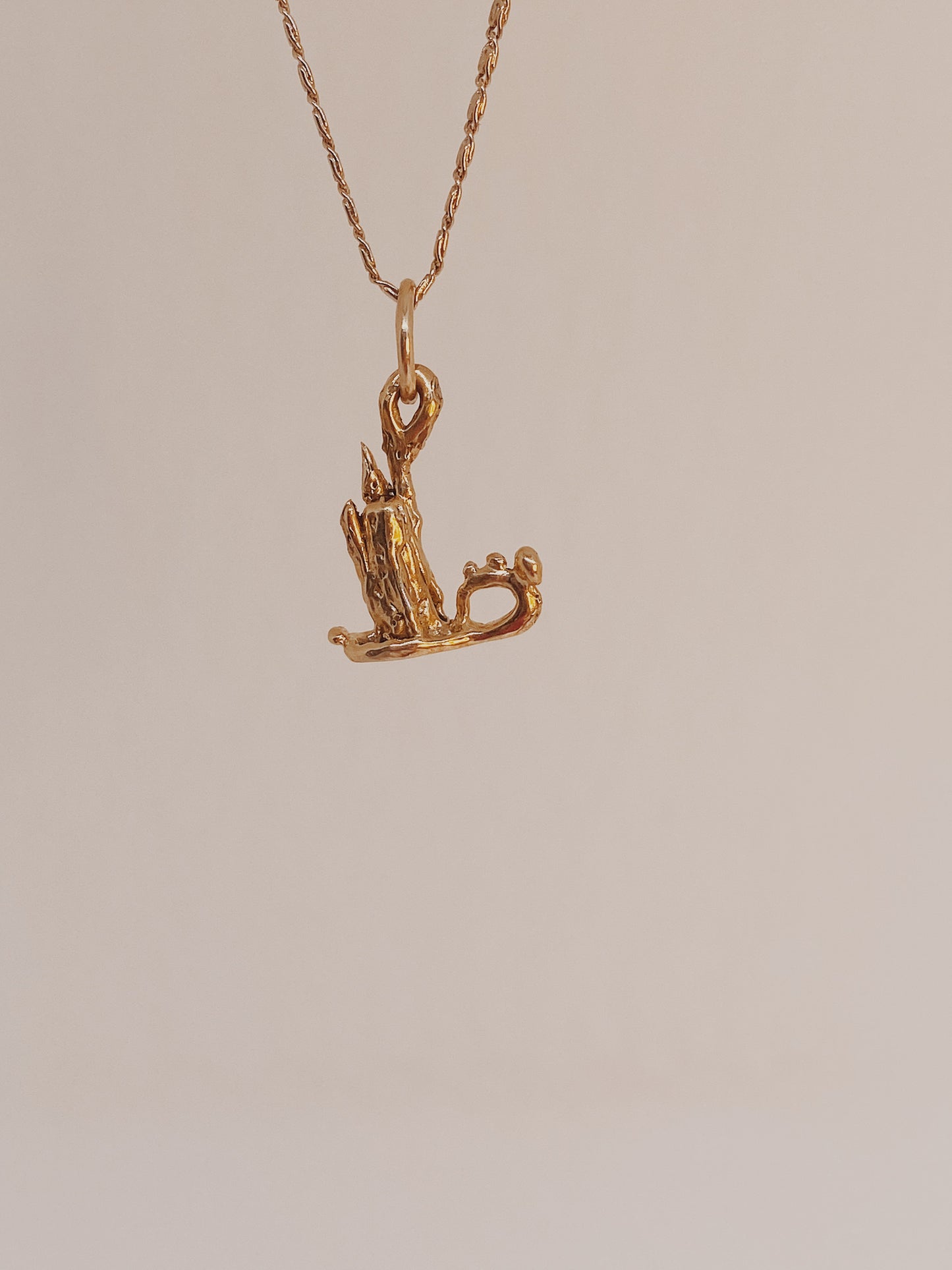 solid 14k gold wick // mini candle charm