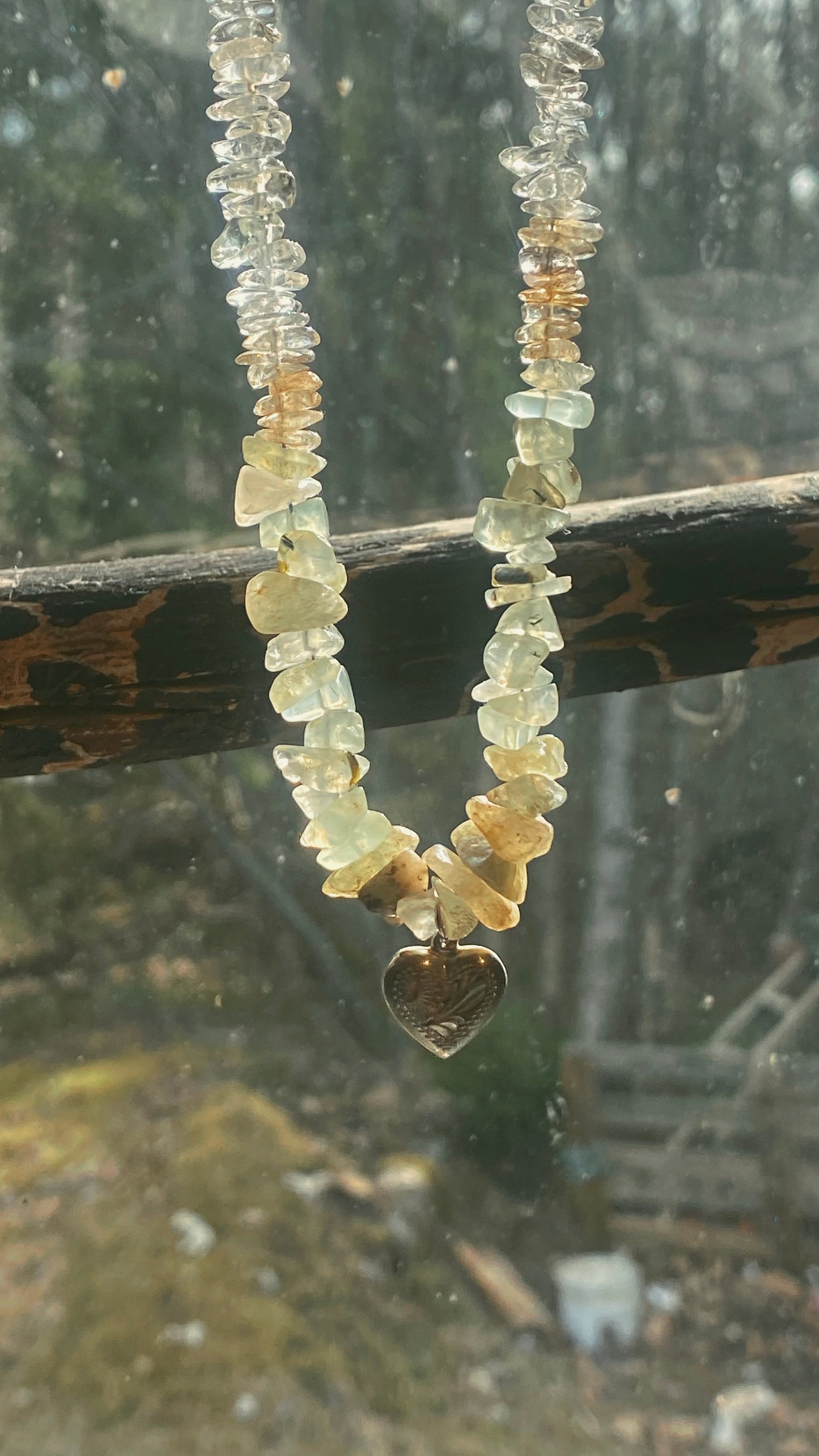 rustic patterned vintage heart on textured gemstone gradient