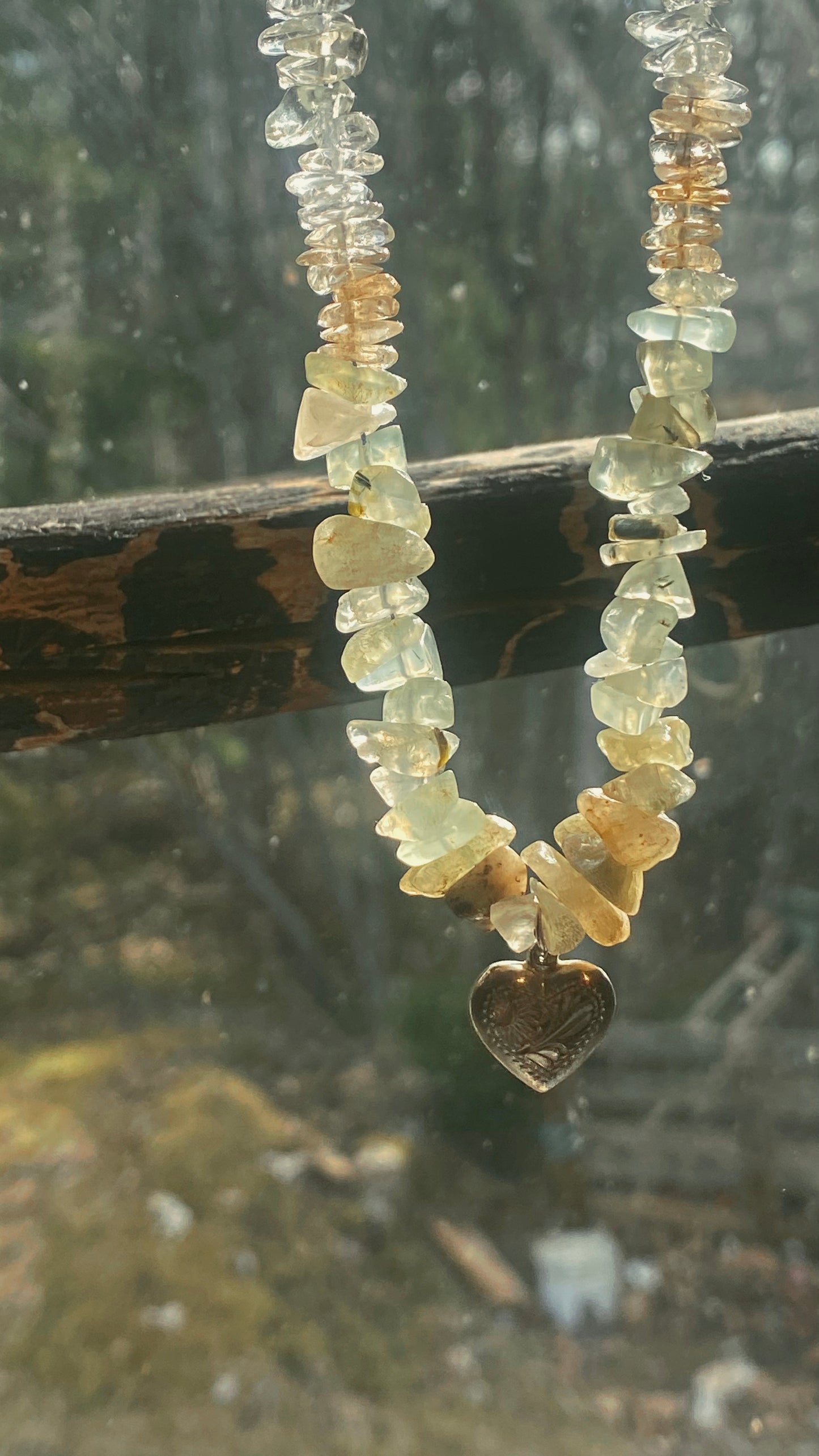 rustic patterned vintage heart on textured gemstone gradient