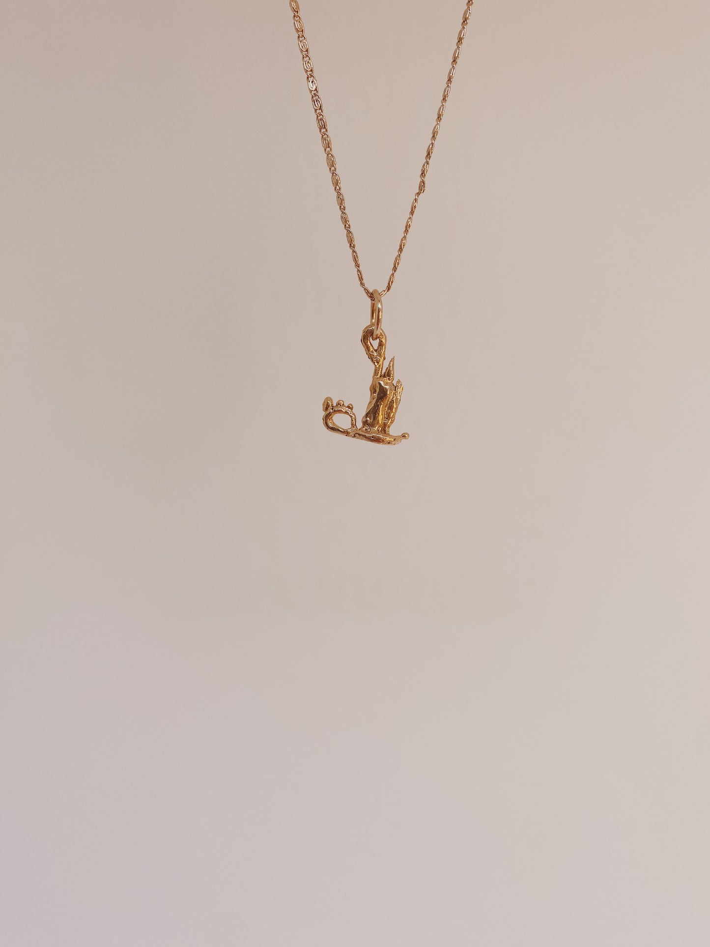 solid 14k gold wick // mini candle charm