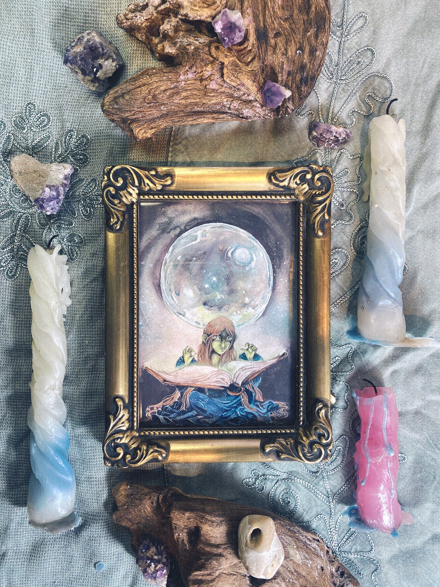 beneath the orb // framed original art