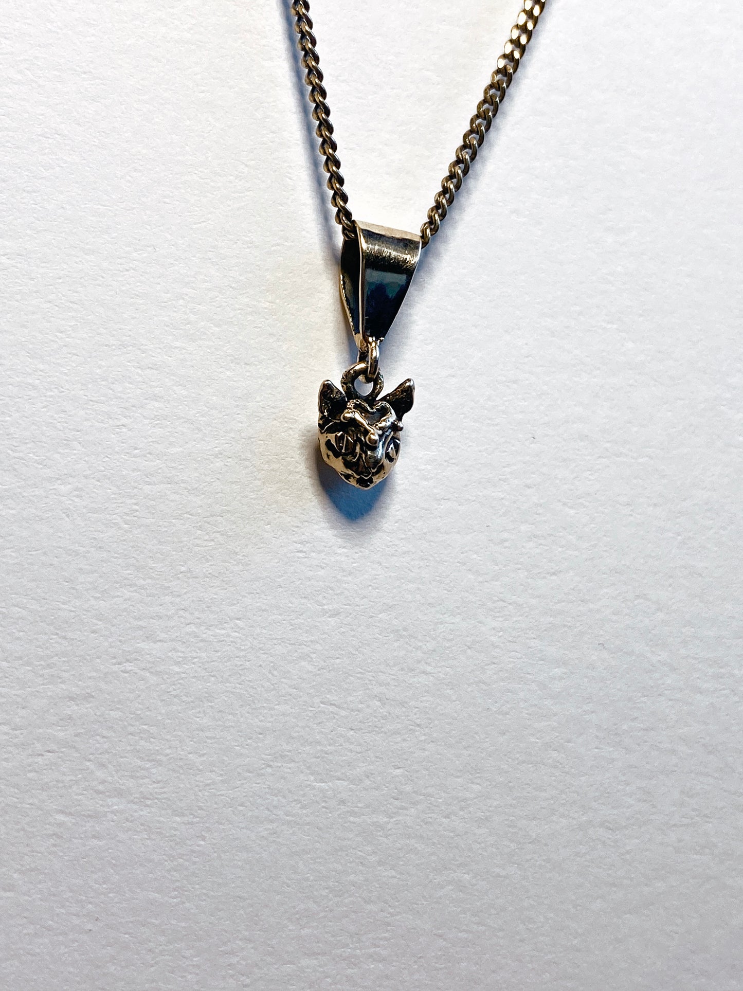 heart cat // tiny cat head charm