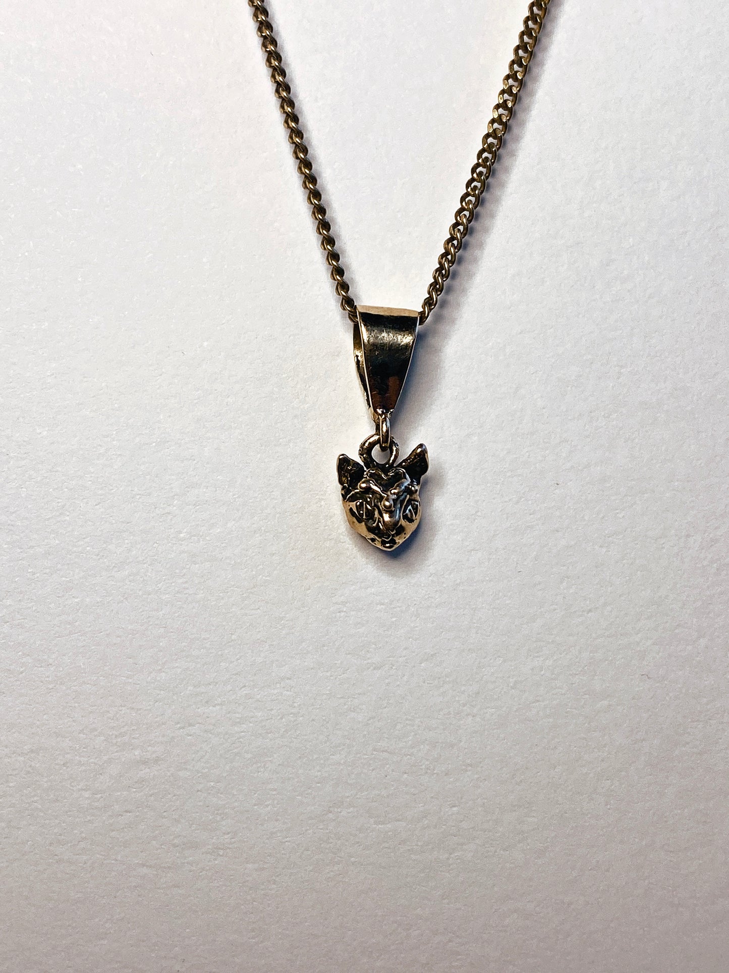 heart cat // tiny cat head charm