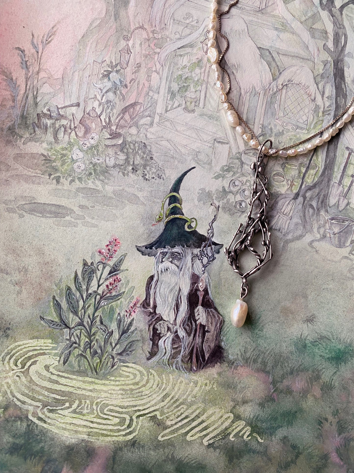 ᠅ sunken city ᠅ sage's pearl pendant