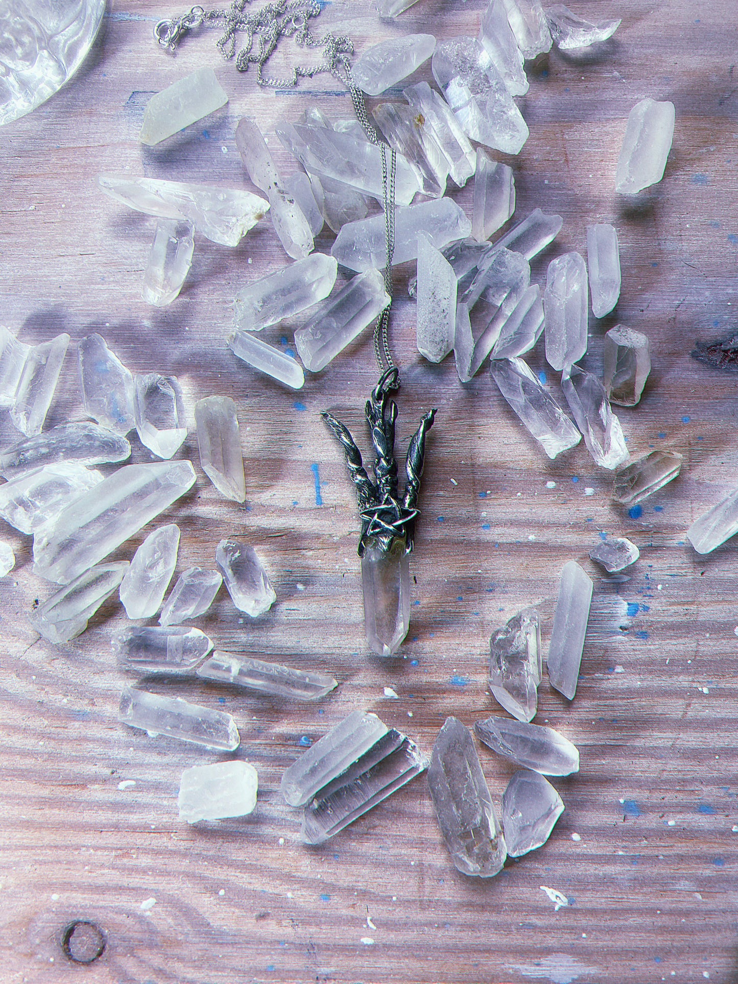 torch crown // clear raw quartz