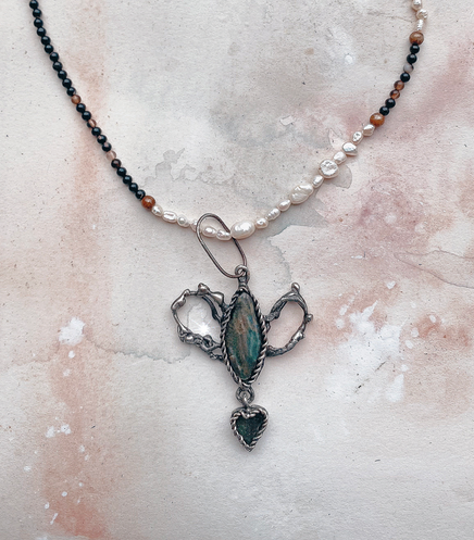RESERVED triple sea wands on forever slip shape + feminine shaped mother of pearl duo