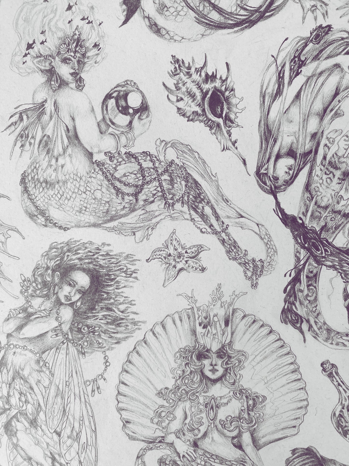 original drawing // mermaids
