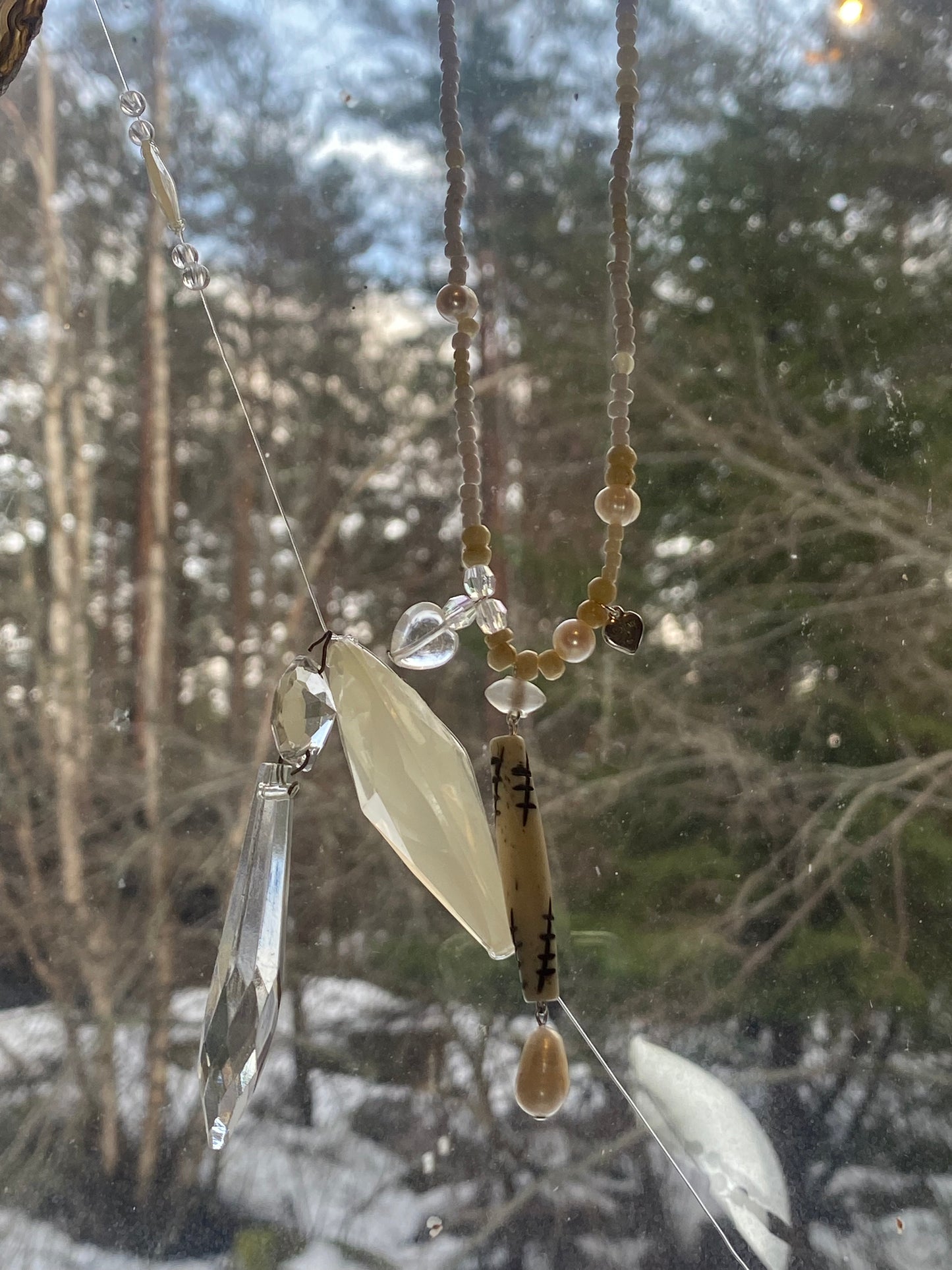 pearl wand II // one of a kind beaded necklace