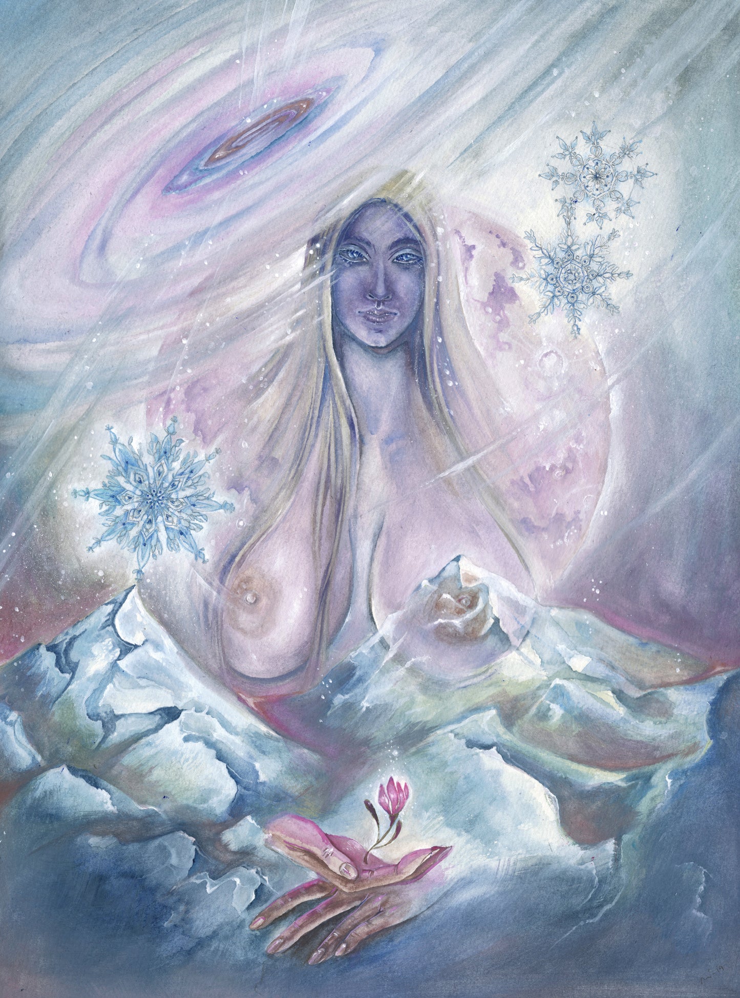 Full Snow Moon // Original Painting