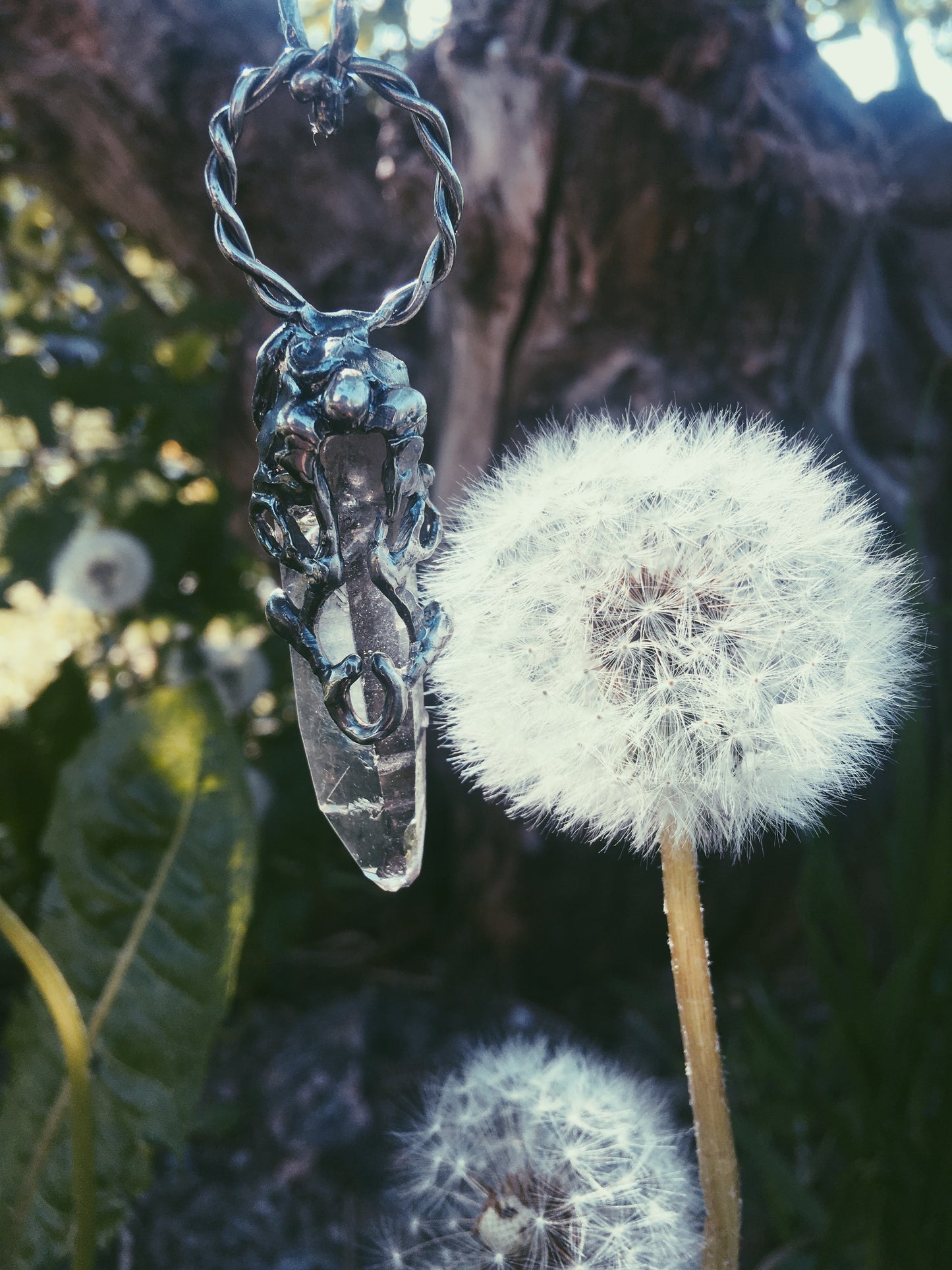 hardangervidda clear crystal pendant I