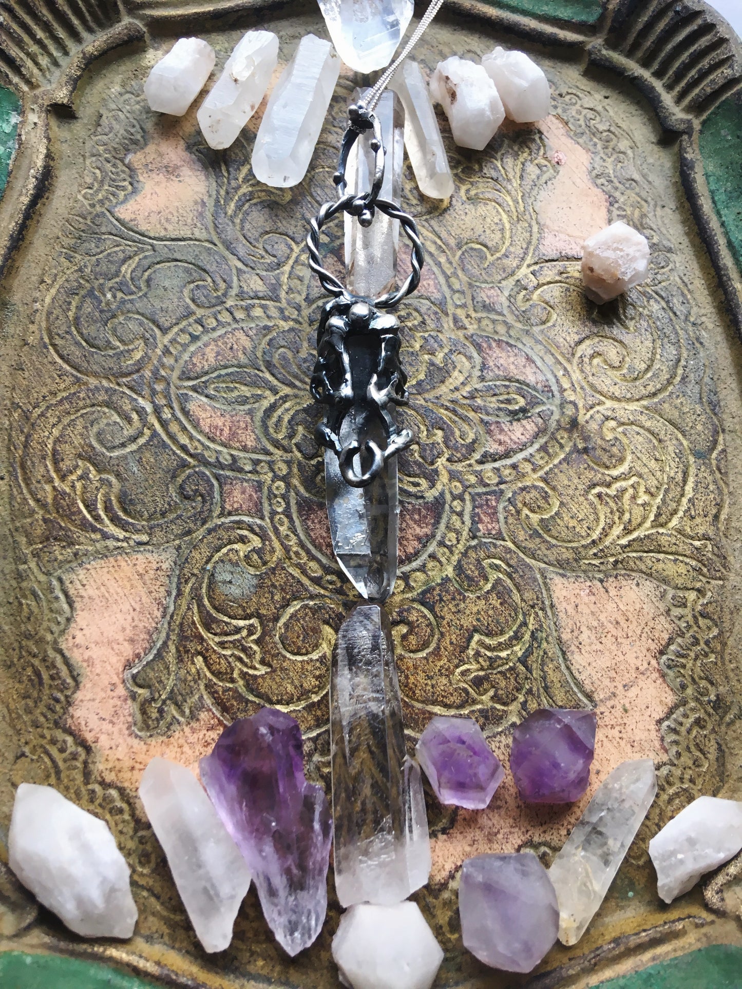 hardangervidda clear crystal pendant I