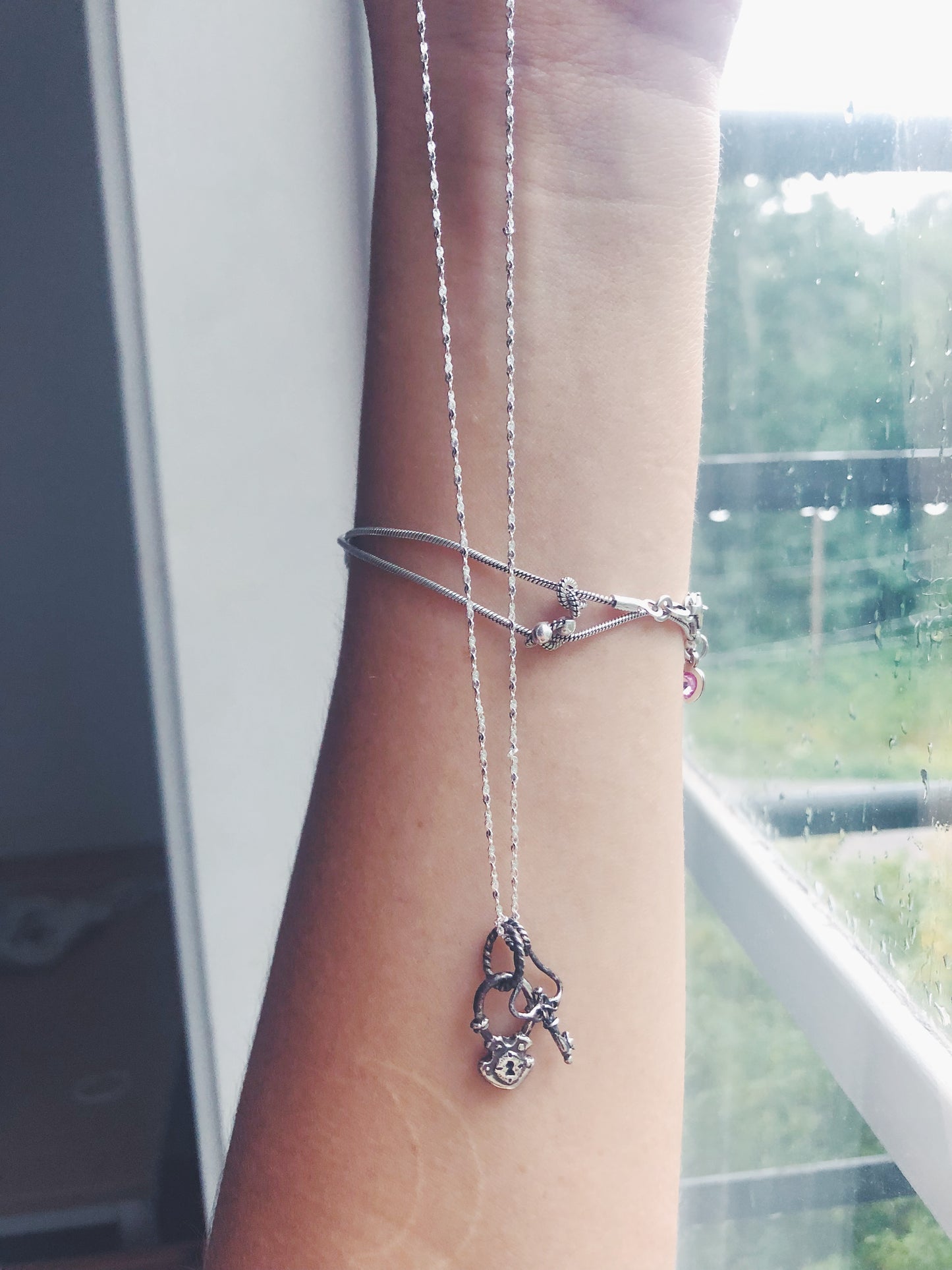 locke amulets // padlock and key companion pendants necklace