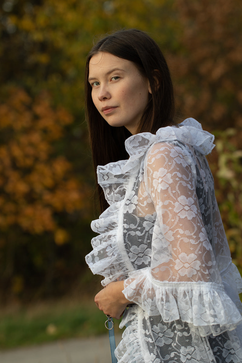 lace robe // hammer gown