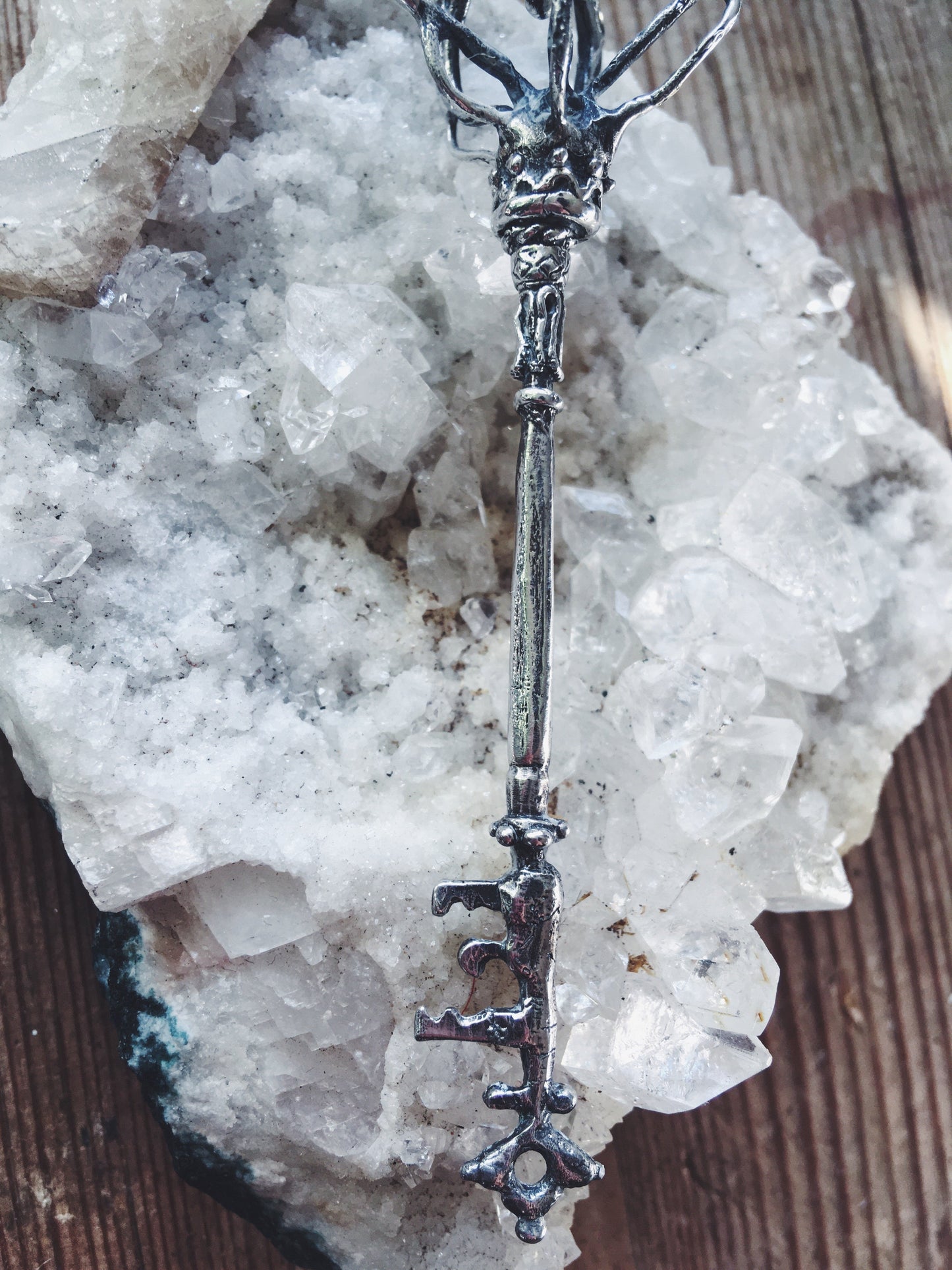 clavicula // silver key pendant – handcrafted sterling silver key necklace, gothic artisan jewellery