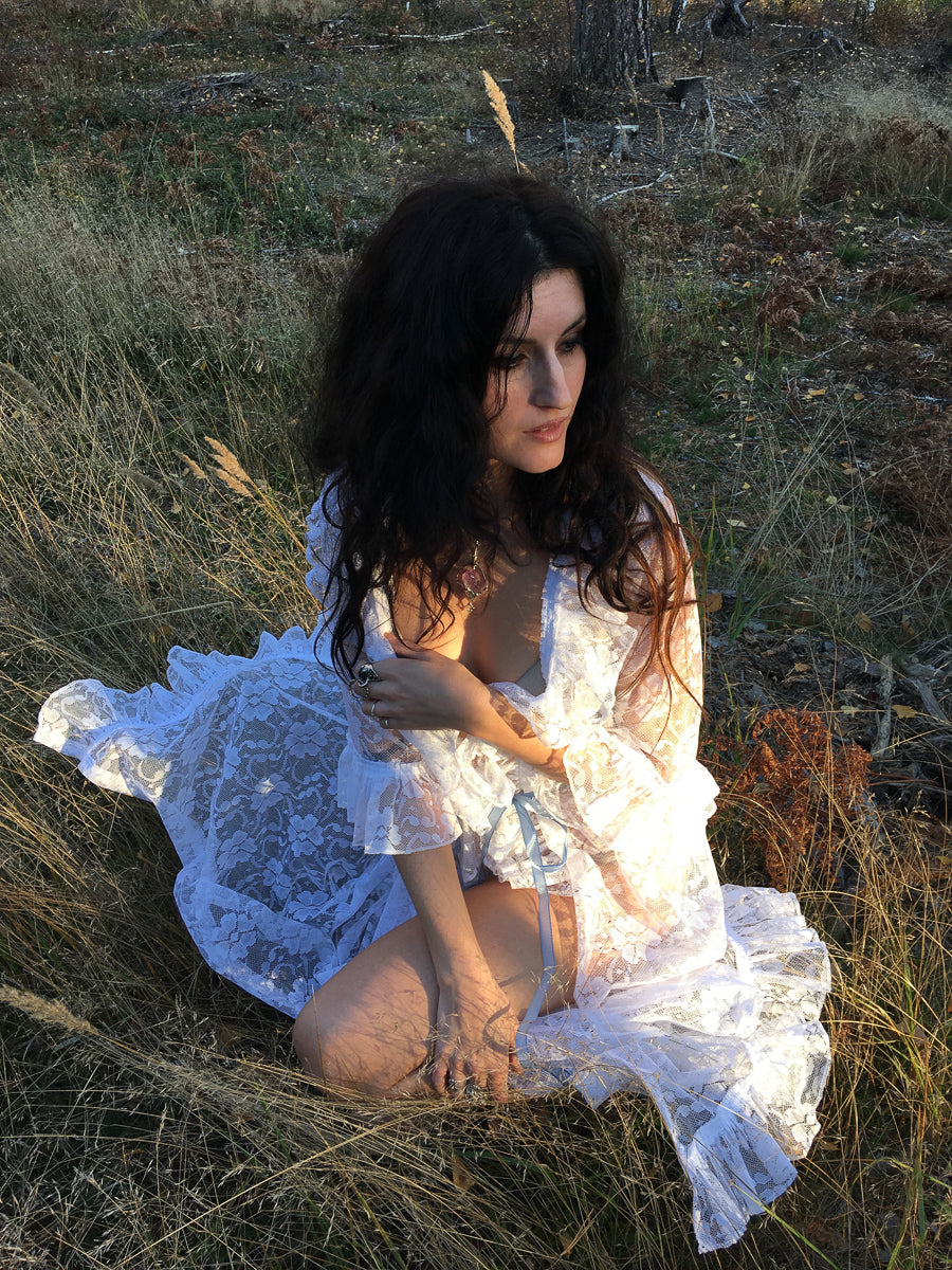 lace robe // hammer gown