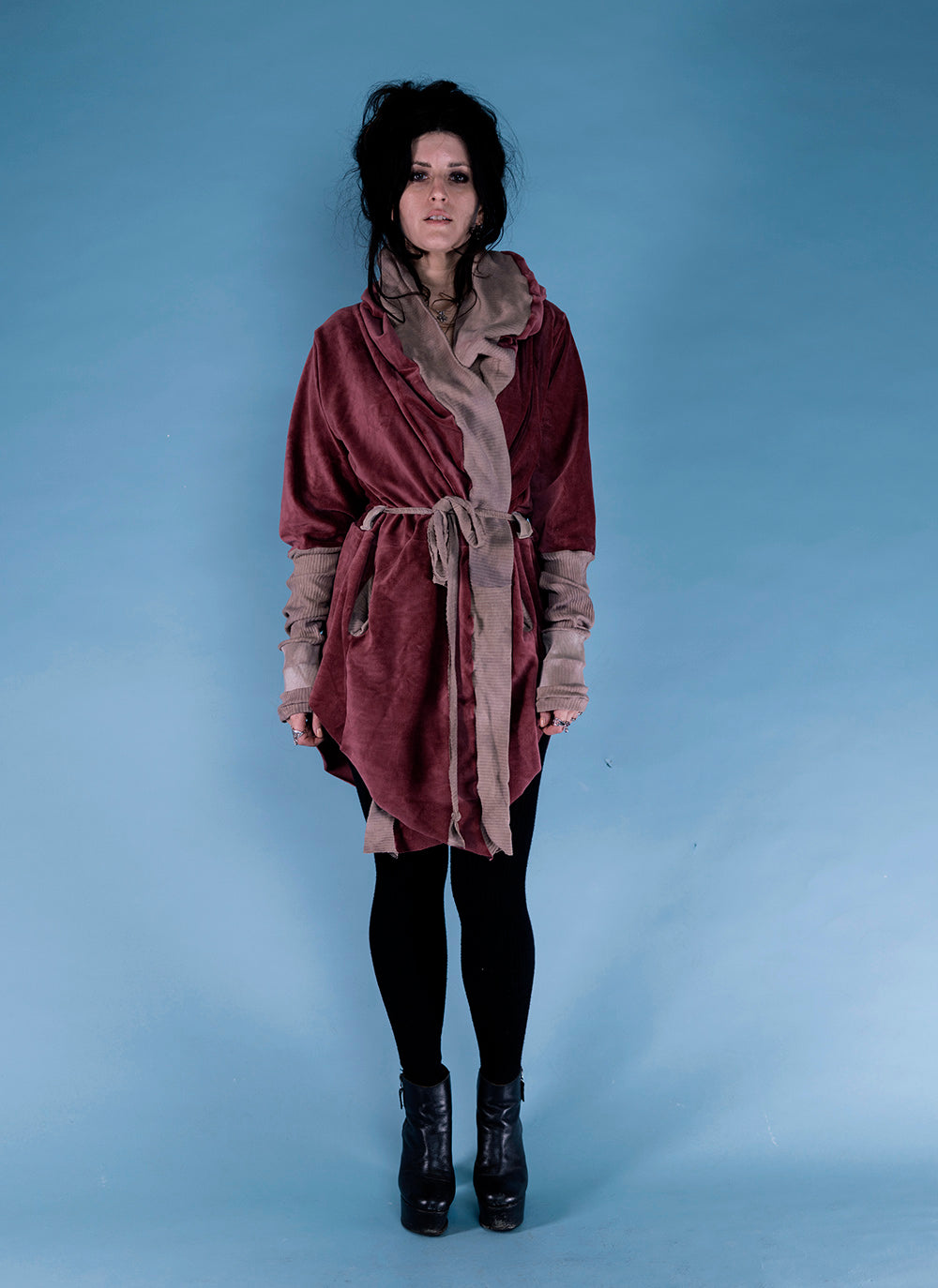 rusty velvet one of a kind hoodie // chrysalis
