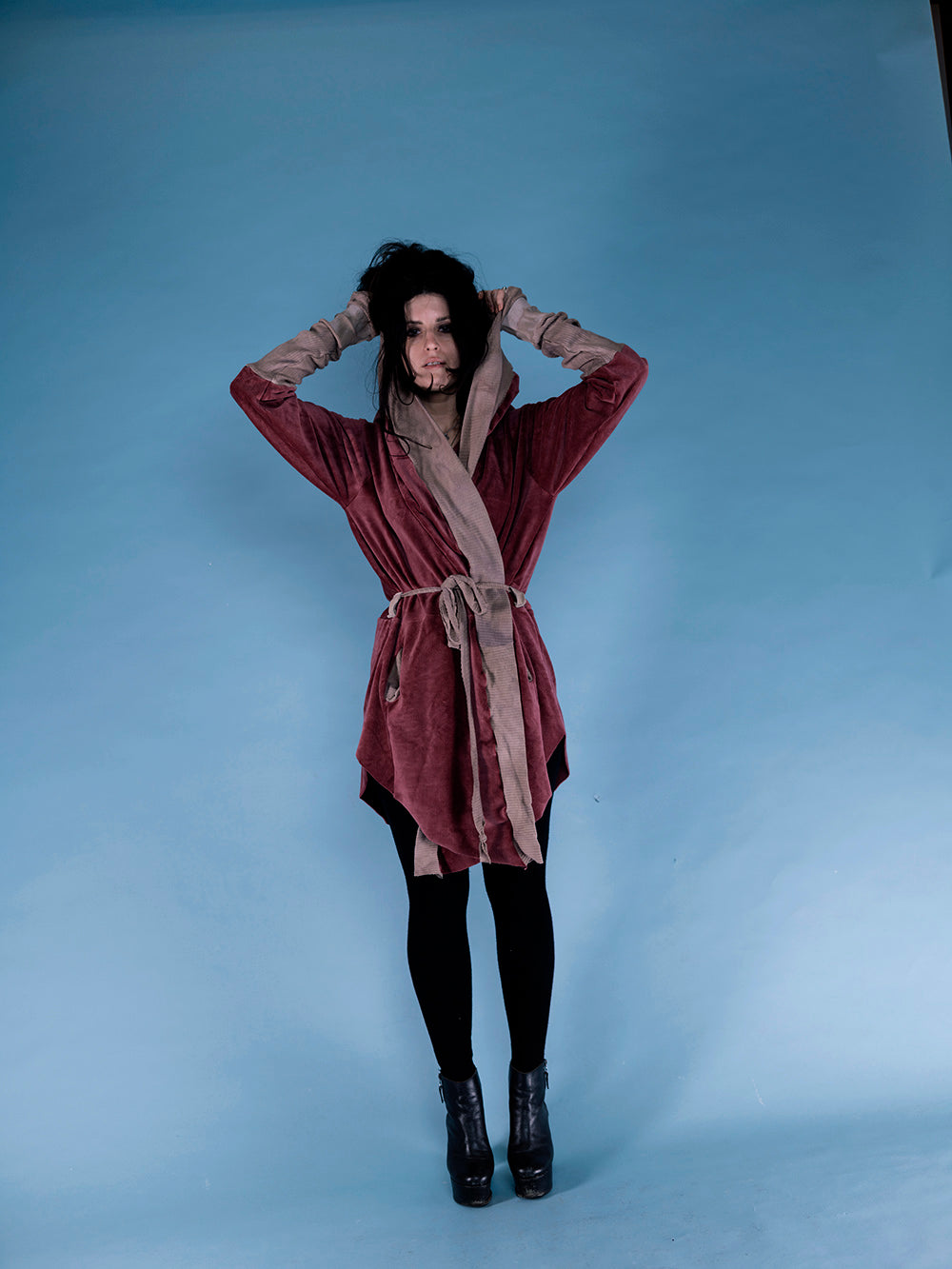 rusty velvet one of a kind hoodie // chrysalis
