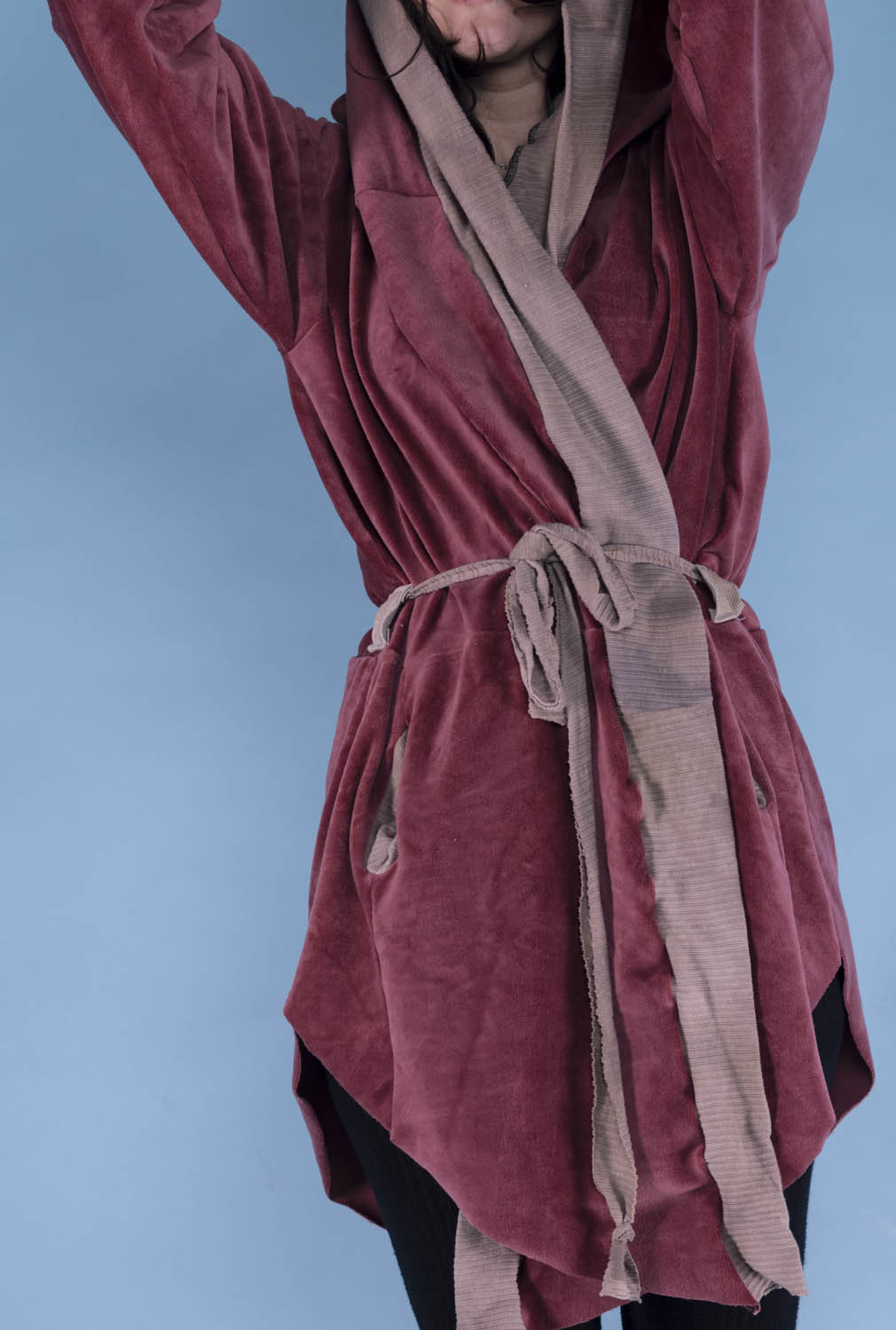 rusty velvet one of a kind hoodie // chrysalis