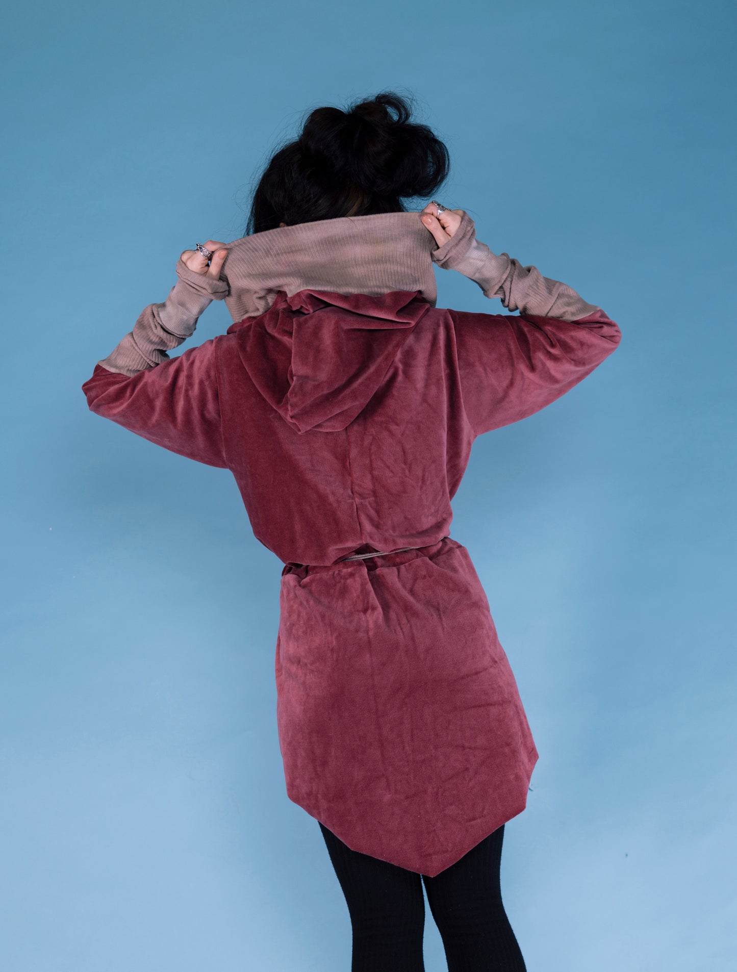 rusty velvet one of a kind hoodie // chrysalis
