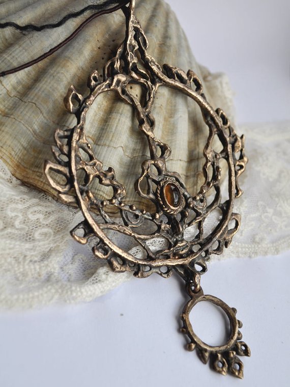 amber sun necklace // solar talisman