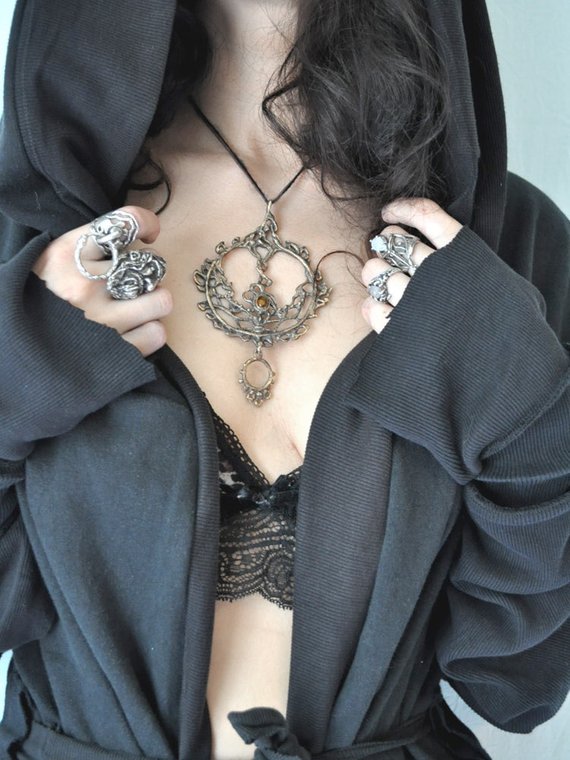 amber sun necklace // solar talisman