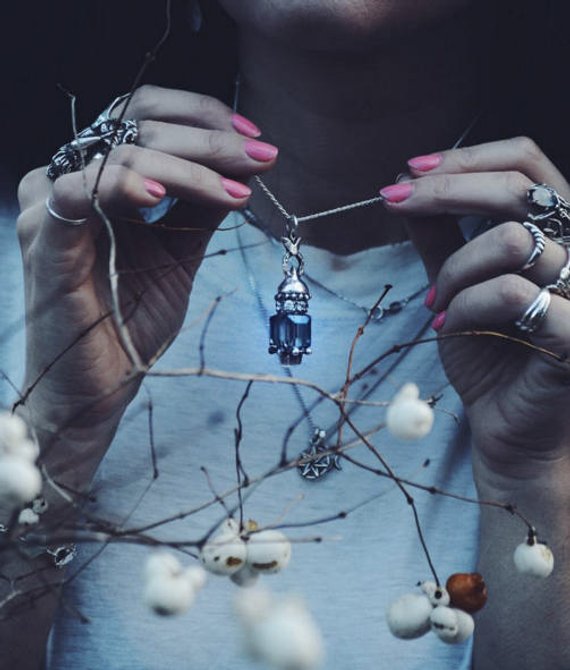 star constellation pendant // pleiades // silver / cut glass and cz