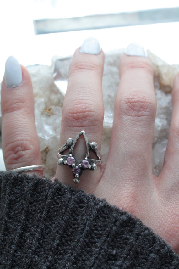 mini portal ring // 'triple crown'