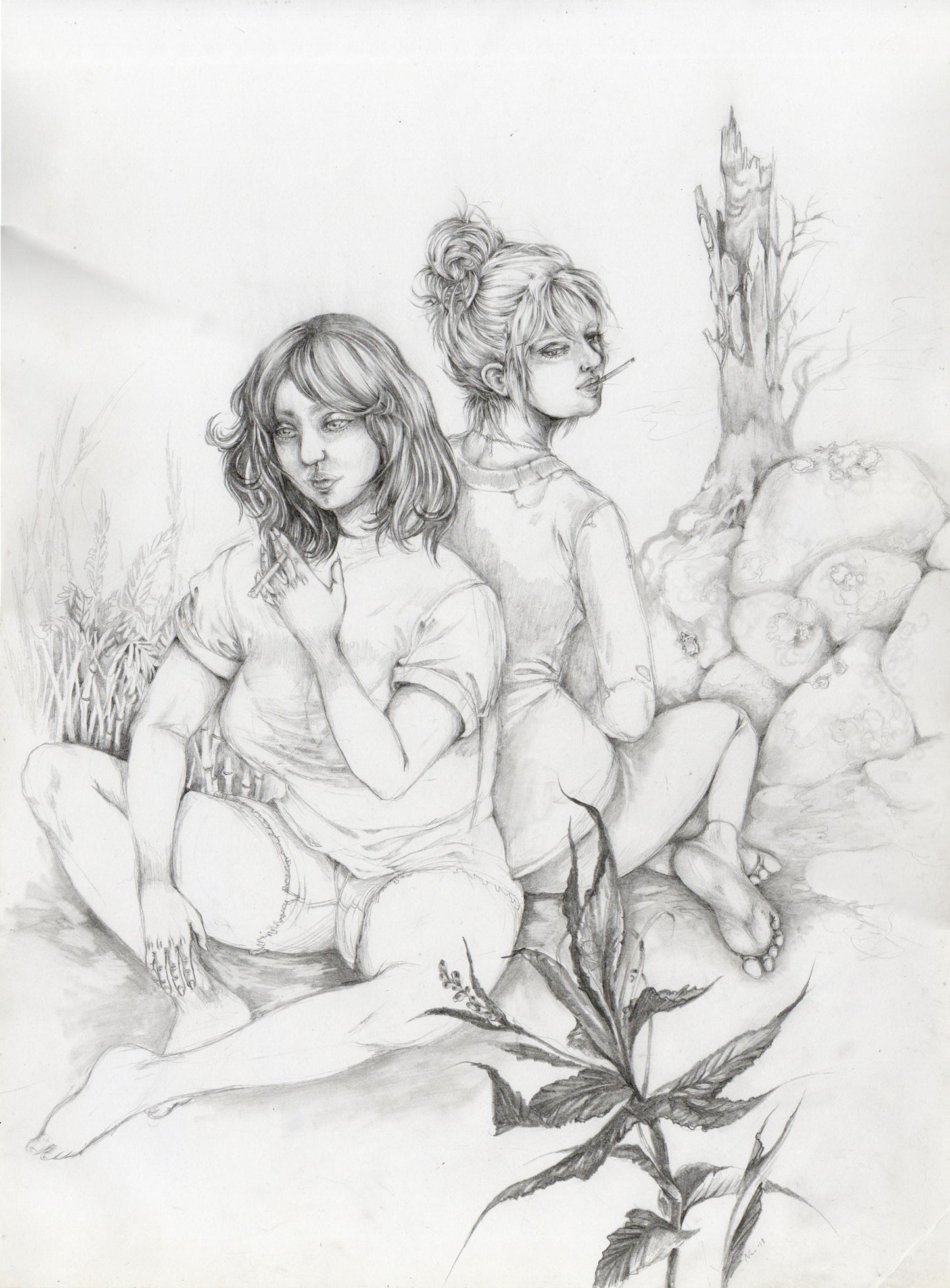 Smokers // Original Drawing