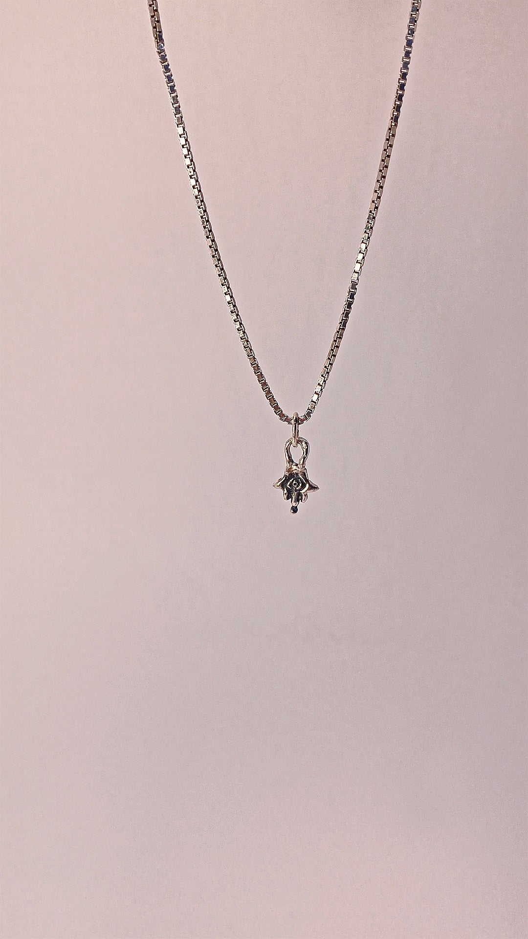 mini hamsa I // inanna ishtar goddess fatima miriam silver hand charm