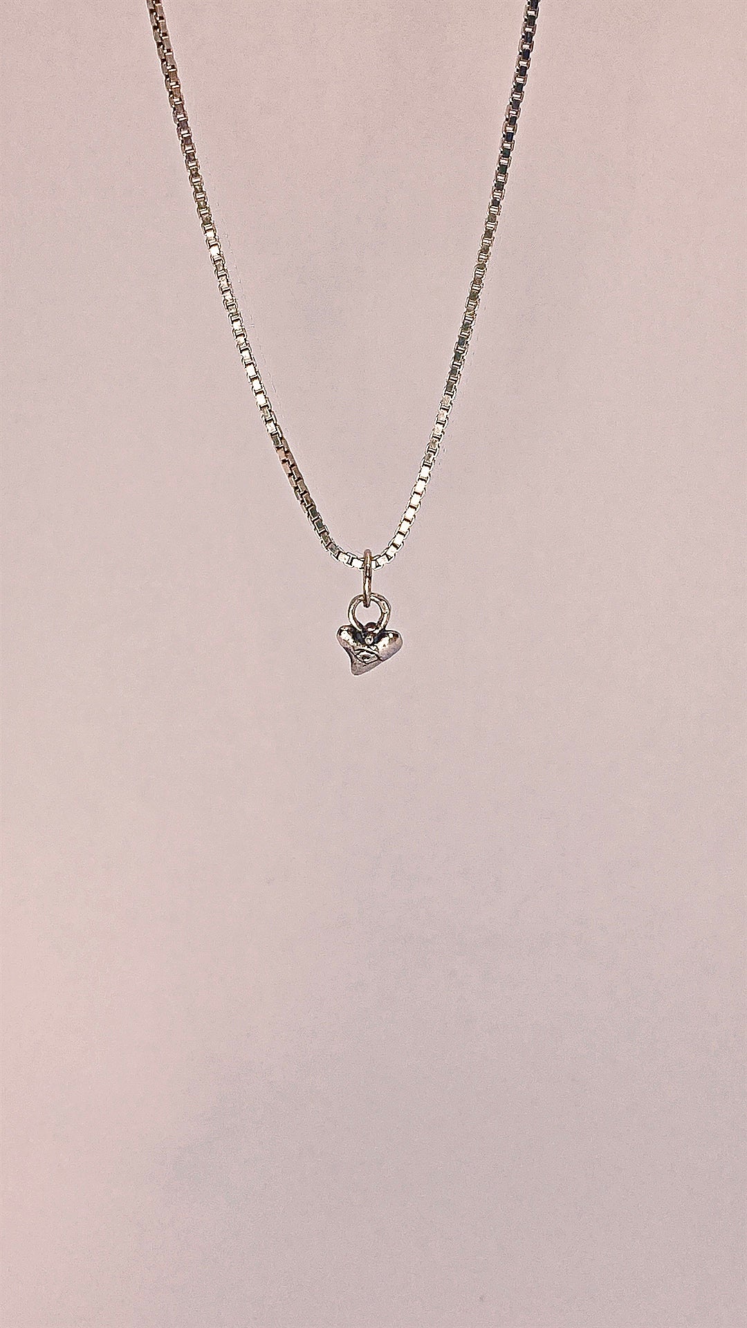 small slanted heart // mini heirloom silver gift