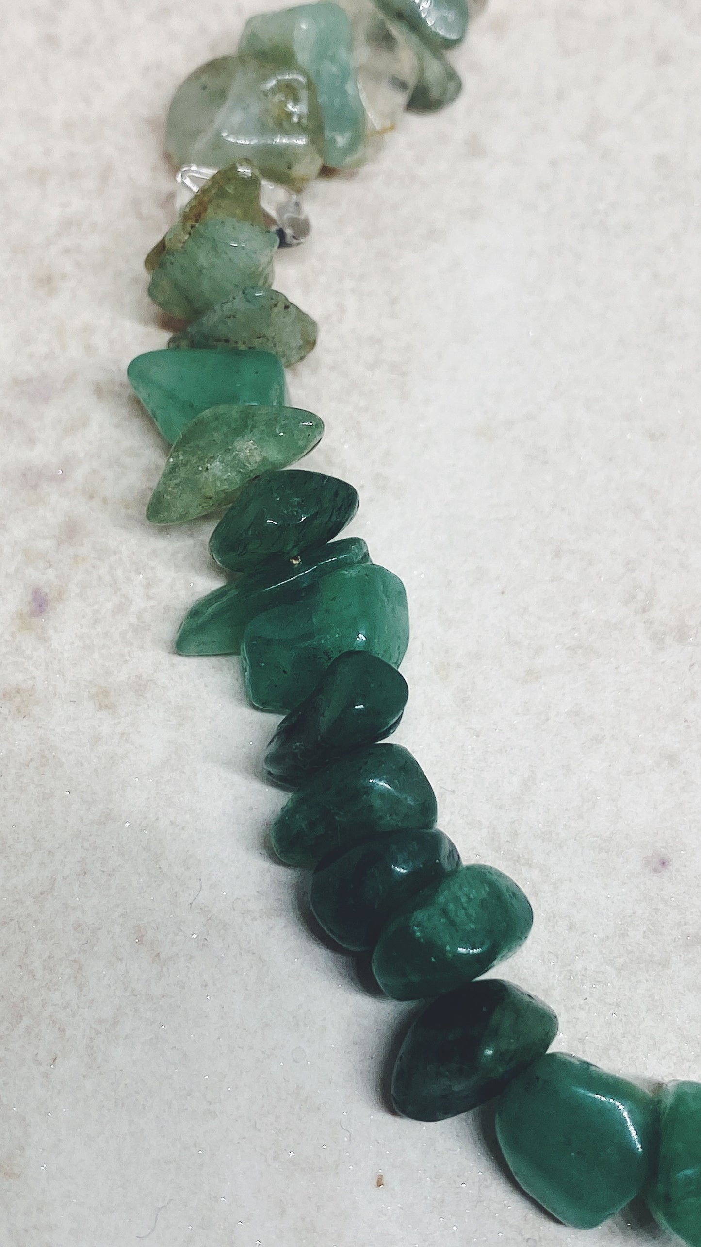 forest pool gradient // textured semi precious stone strand