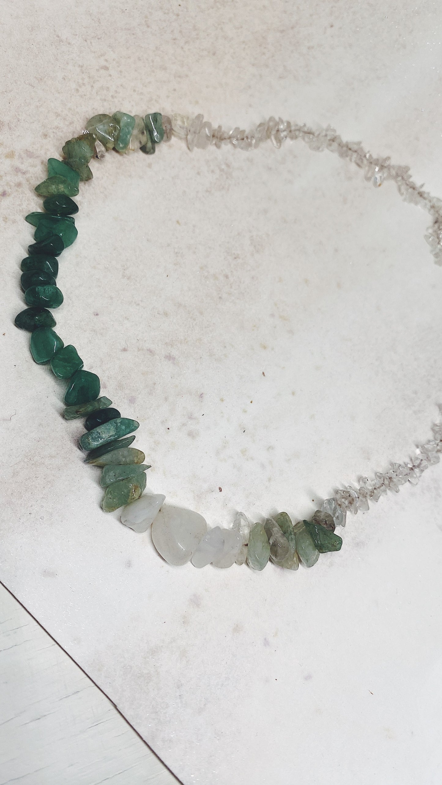 forest pool gradient // textured semi precious stone strand