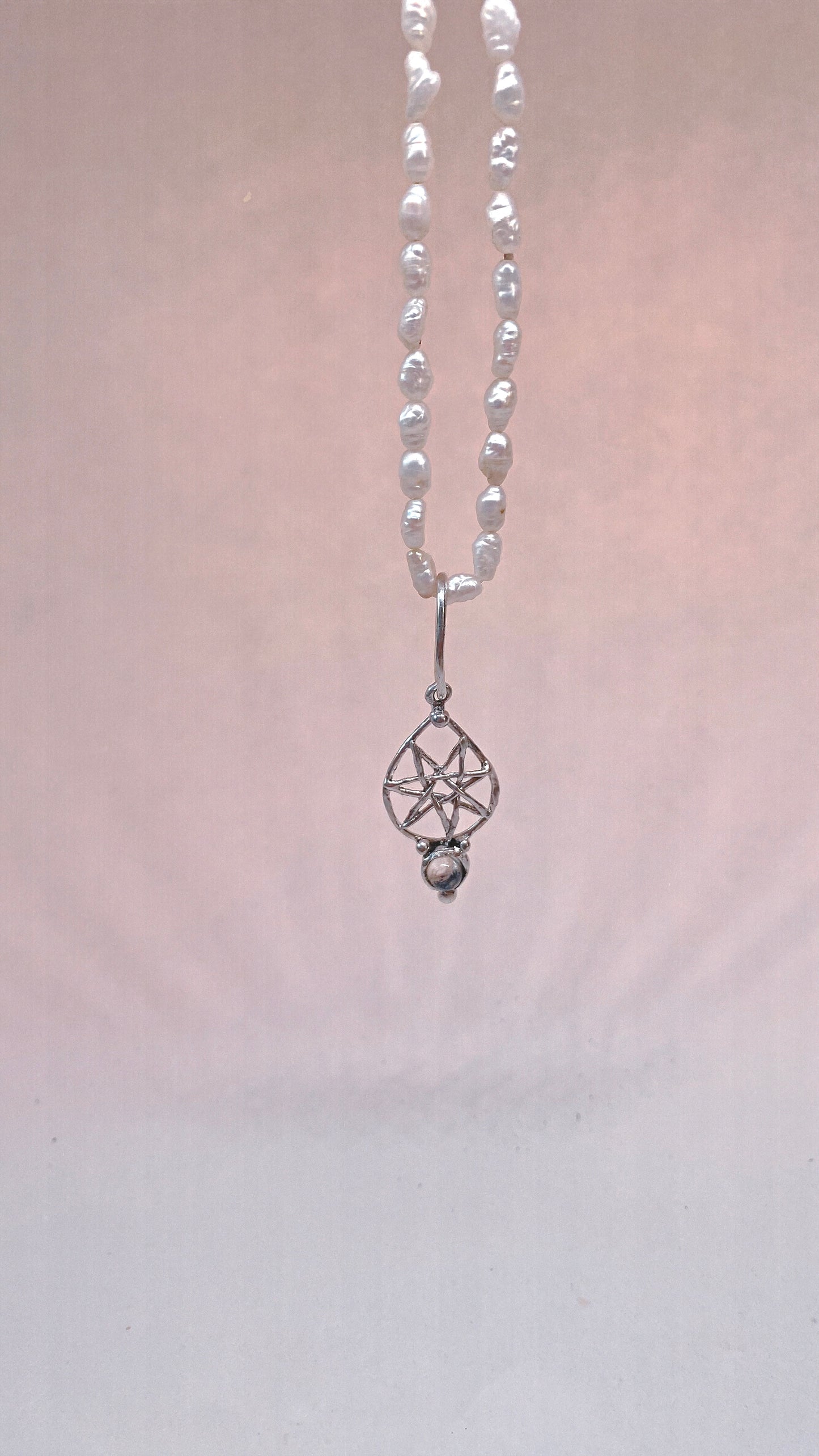 ᠅ sunken city ᠅ opal fog star – one-of-a-kind silver opal star pendant, handmade artisan jewellery, ethereal luxury heirloom gift